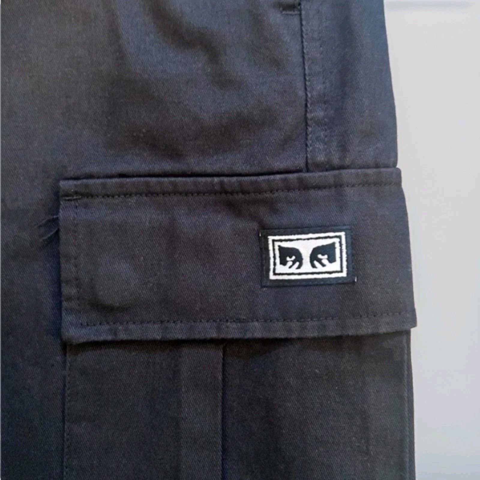 Obey Obey Pants Y2K Cargo Skate Baggy Grunge Gothic Embroidered Size 26" / US 2 / IT 38 - 6 Thumbnail