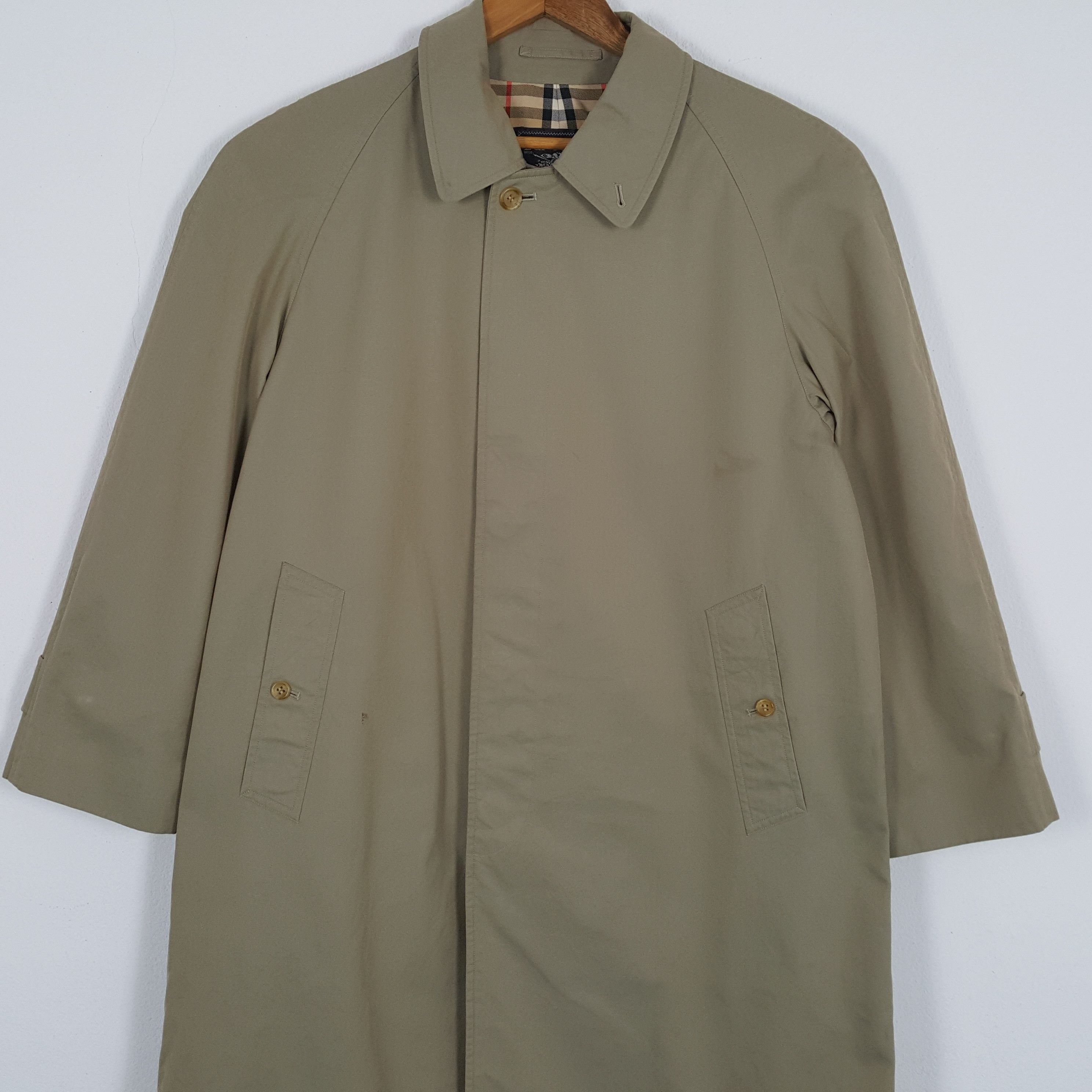 Burberry × Vintage Vintage BURBERRYS Nova Check Design Trench Coat Jacket Size US L / EU 52-54 / 3 - 2 Thumbnail