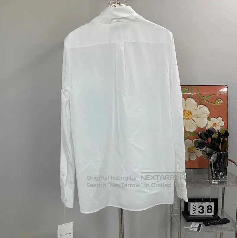 Valentino Valentino White Cotton Women's Shirt . Size M / US 6-8 / IT 42-44 - 2 Thumbnail