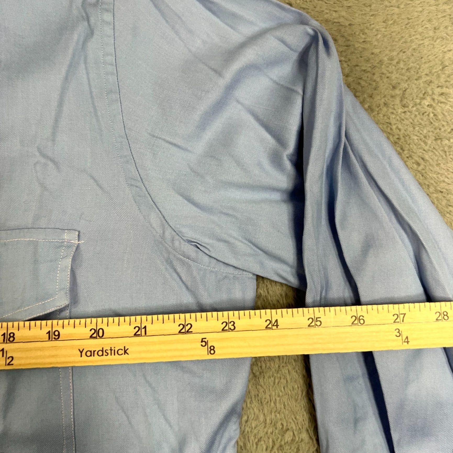 Vintage Zilli Button Down Shirt Mens Long Sleeve Cotton 16 Blue Italian Designer Size US L / EU 52-54 / 3 - 3 Thumbnail