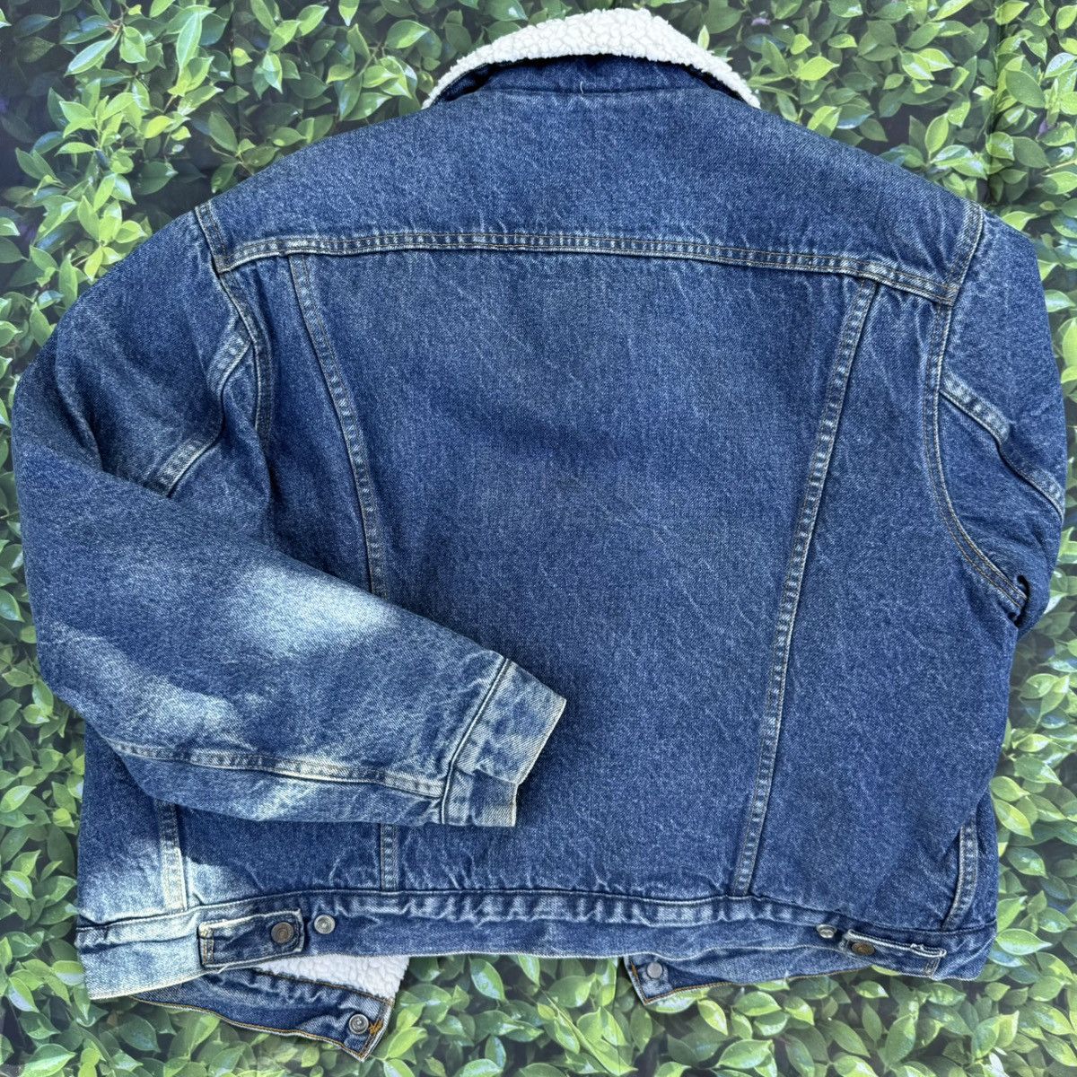 Levi's × Levi's Vintage Clothing Unisex Vintage 90s Levi's Sherpa Blue Denim Jacket 46R Size US XL / EU 56 / 4 - 2 Thumbnail
