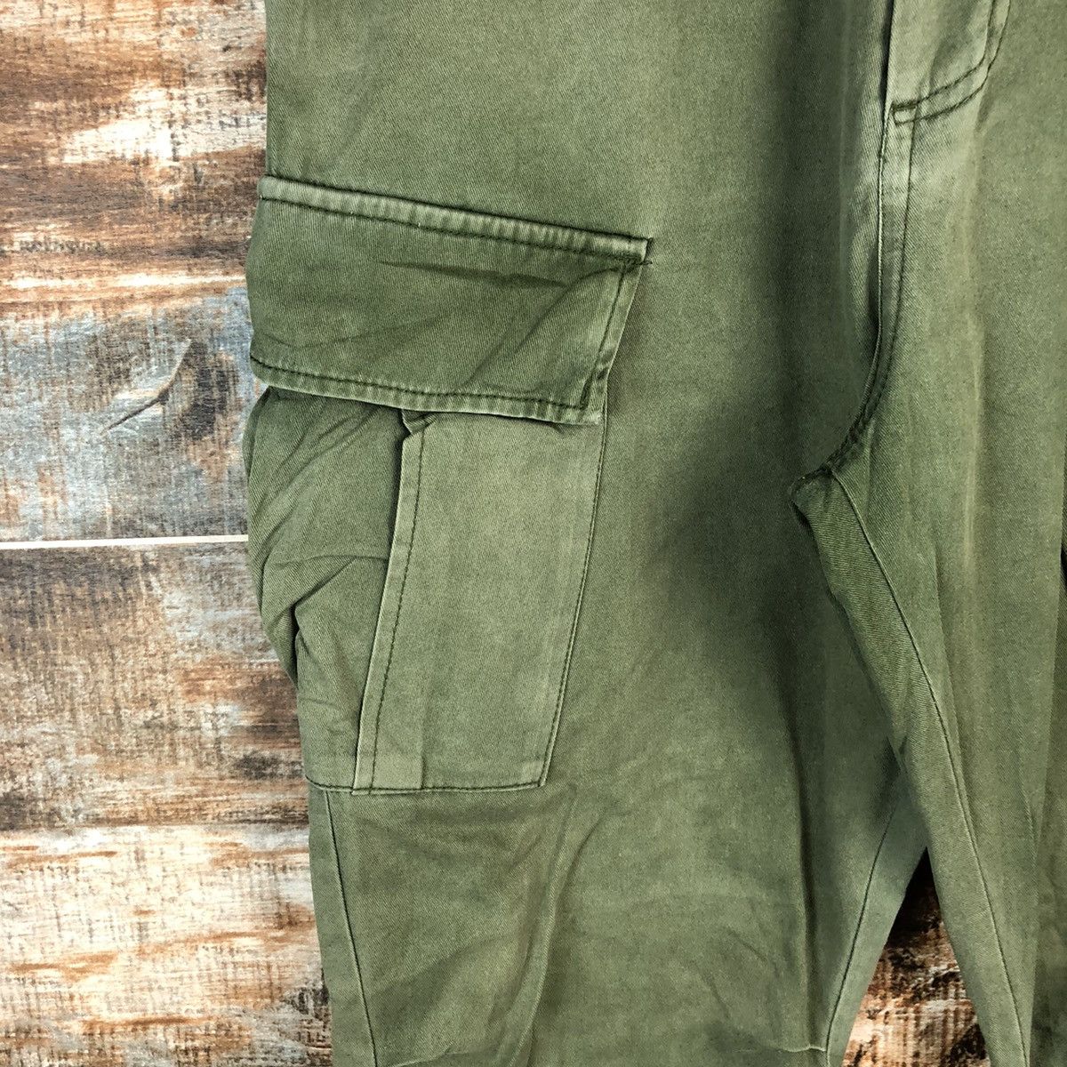 Japanese Brand DLL Browny Green Cargo Multipocket Pants #C100 Size US 29 - 9 Thumbnail