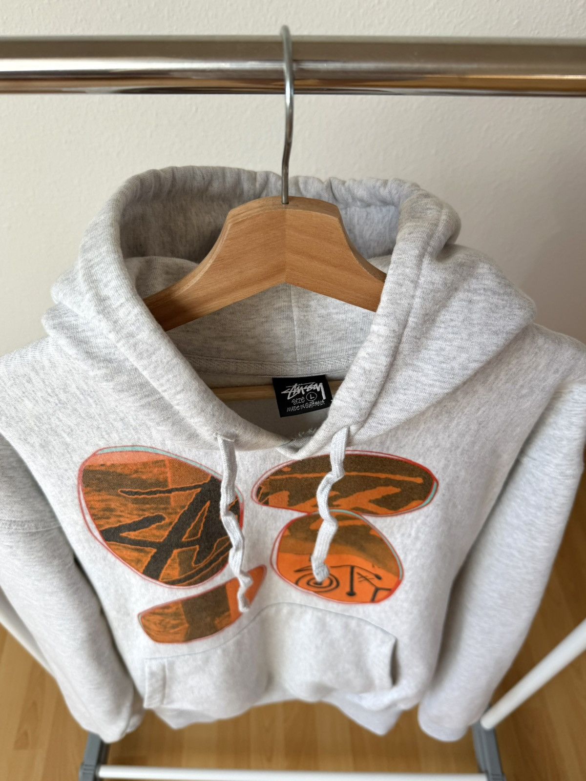 Stussy Stüssy David Carson Vespa Hoodie Ash Heather L Size US L / EU 52-54 / 3 - 3 Thumbnail