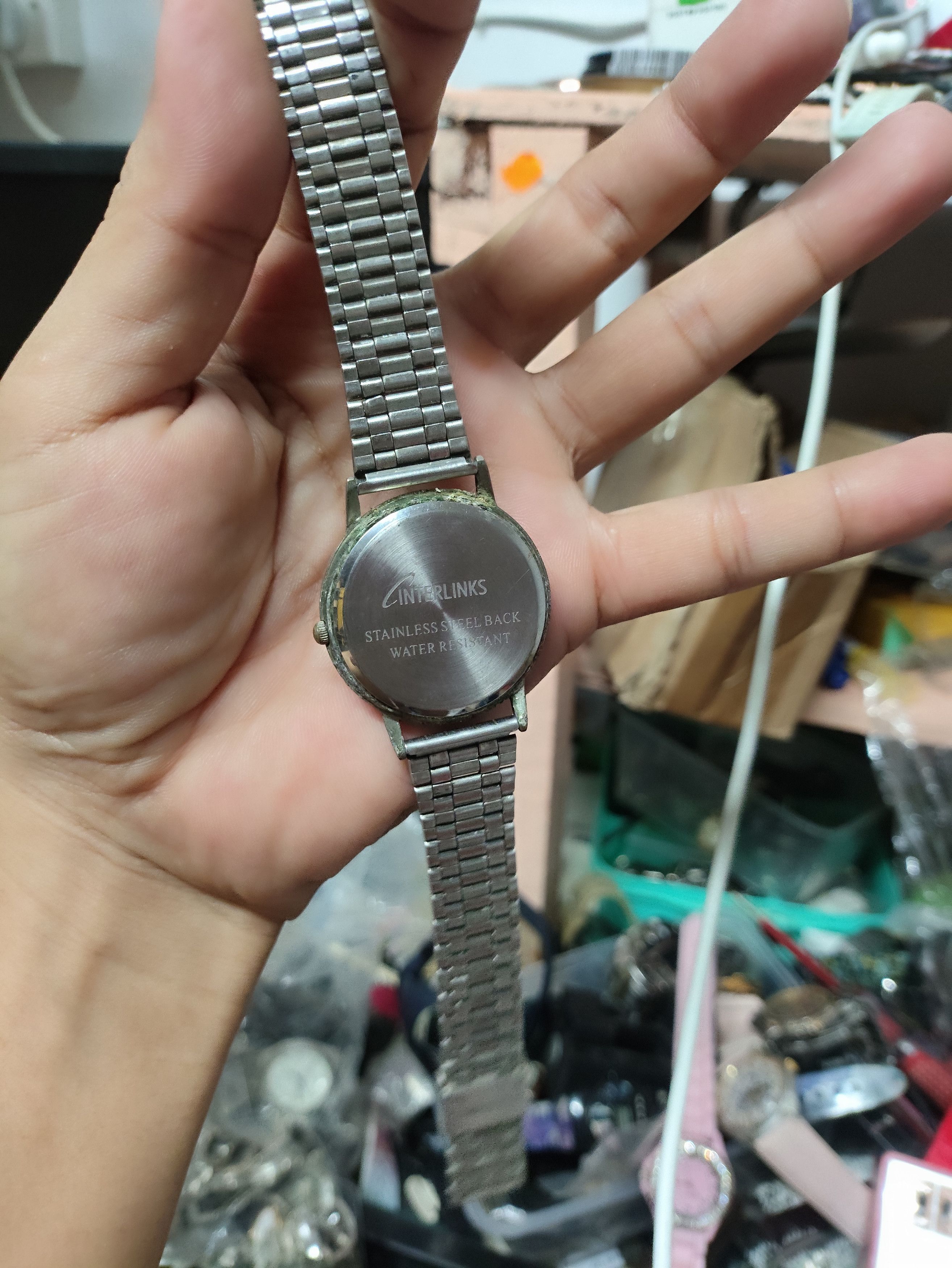Vintage Vintage "Interlink" Watch JAPAN MOVEMENT Size ONE SIZE - 6 Thumbnail