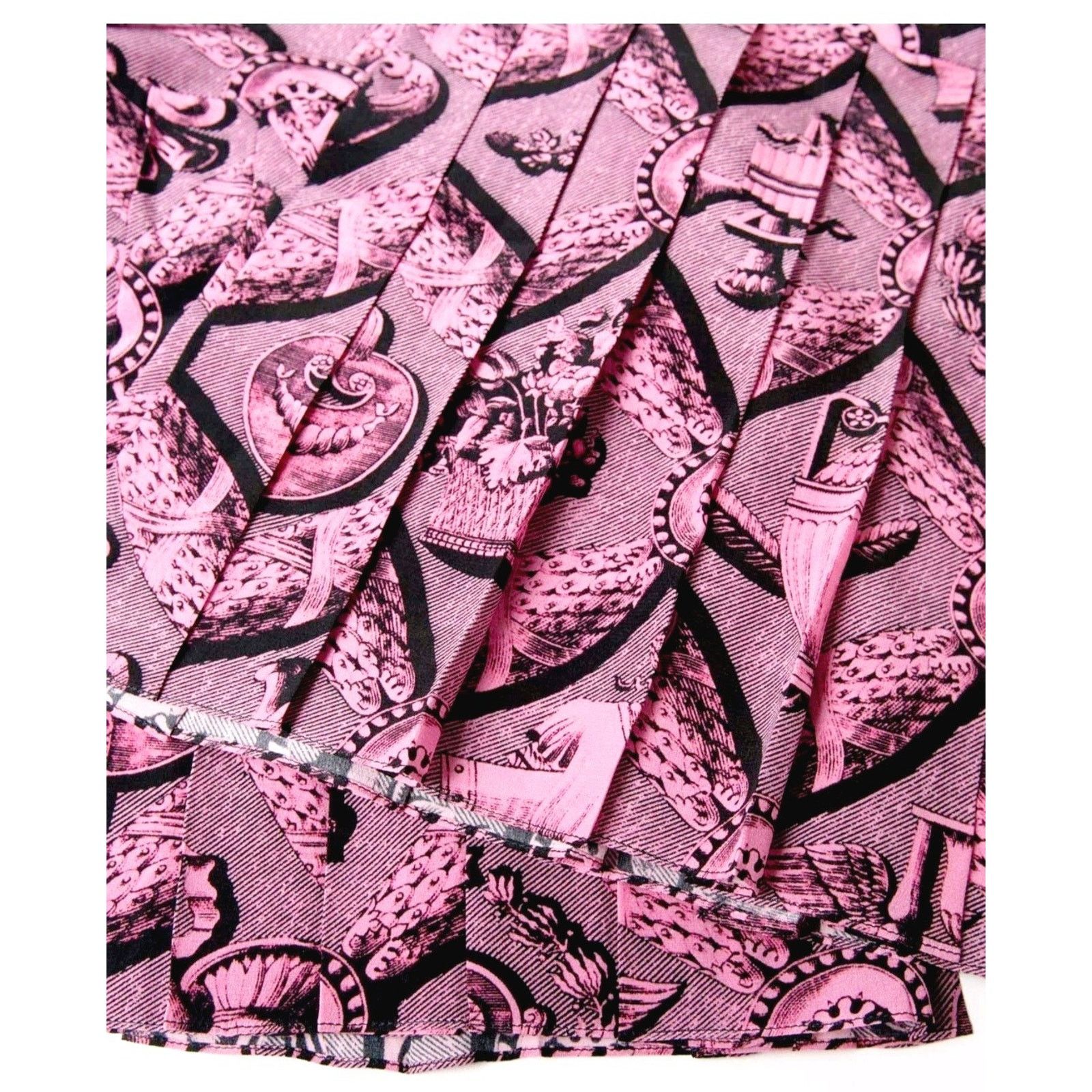Gucci $1550 GUCCI Silk Trousers IT40 US4Pink Elastic Waist Pleated Size 27" / US 4 / IT 40 - 4 Thumbnail
