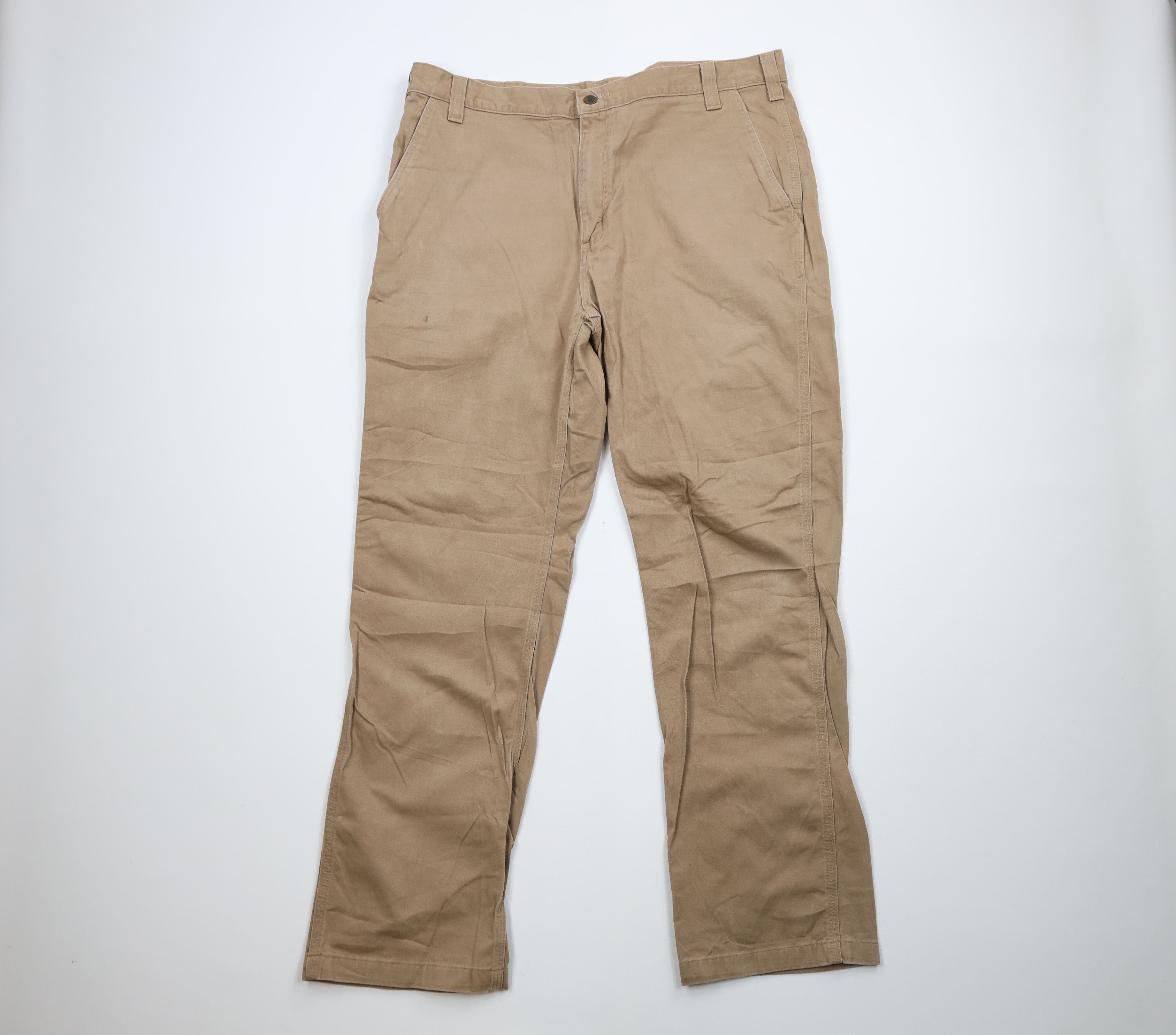 Carhartt Carhartt Spell Out Relaxed Fit Wide Leg Pants Brown Size US 38 / EU 54 - 1 Thumbnail