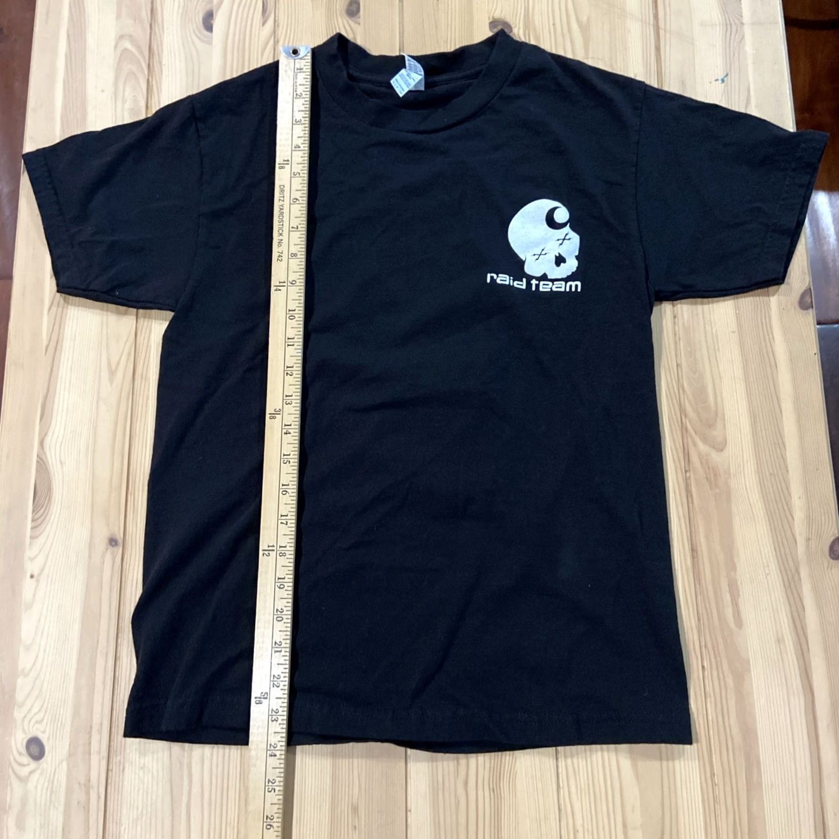 Vintage Raid Team Co T-Shirt Small Black Cotton Skull Men S Shirt Regular/Adult Mens Size US S / EU 44-46 / 1 - 4 Thumbnail