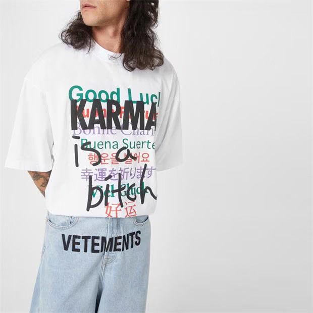 Vetements o1g2r1mq0824 Vete Gd Luck T-Shirt in White Size US S / EU 44-46 / 1 - 5 Thumbnail