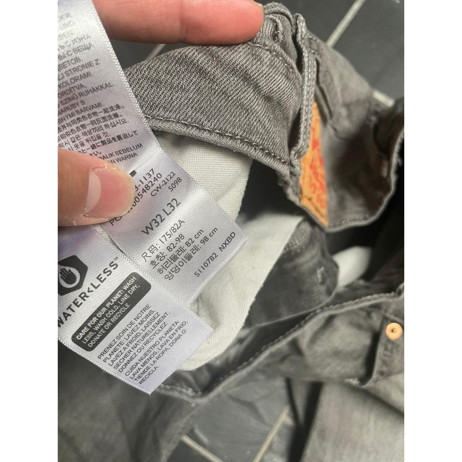 Levi's Levi Grey Distressed Water Resistant Denim Jeans 32 x 32 Size US 32 / EU 48 - 4 Thumbnail