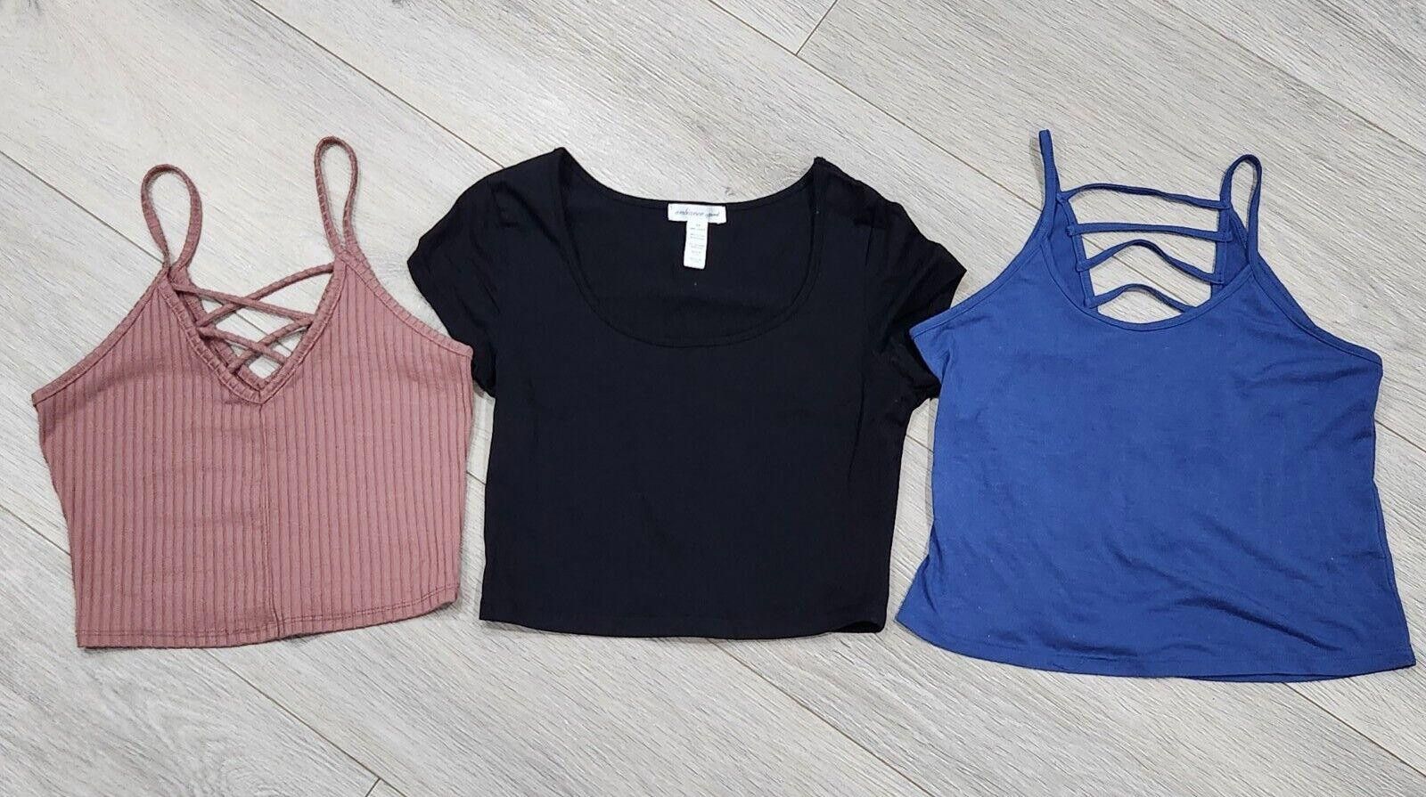 Designer Ambiance Crop Top Lot Of 3 Tanks And Shirt Small Medium Size ONE SIZE - 1 Thumbnail