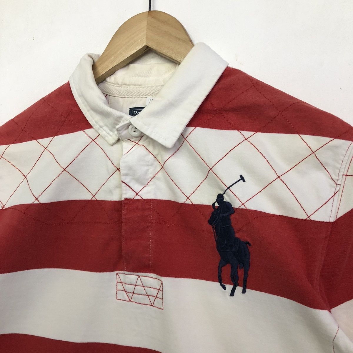 Polo Ralph Lauren Vintage Polo Ralph Lauren Rugby Stripe Shirt Size US XL / EU 56 / 4 - 4 Thumbnail