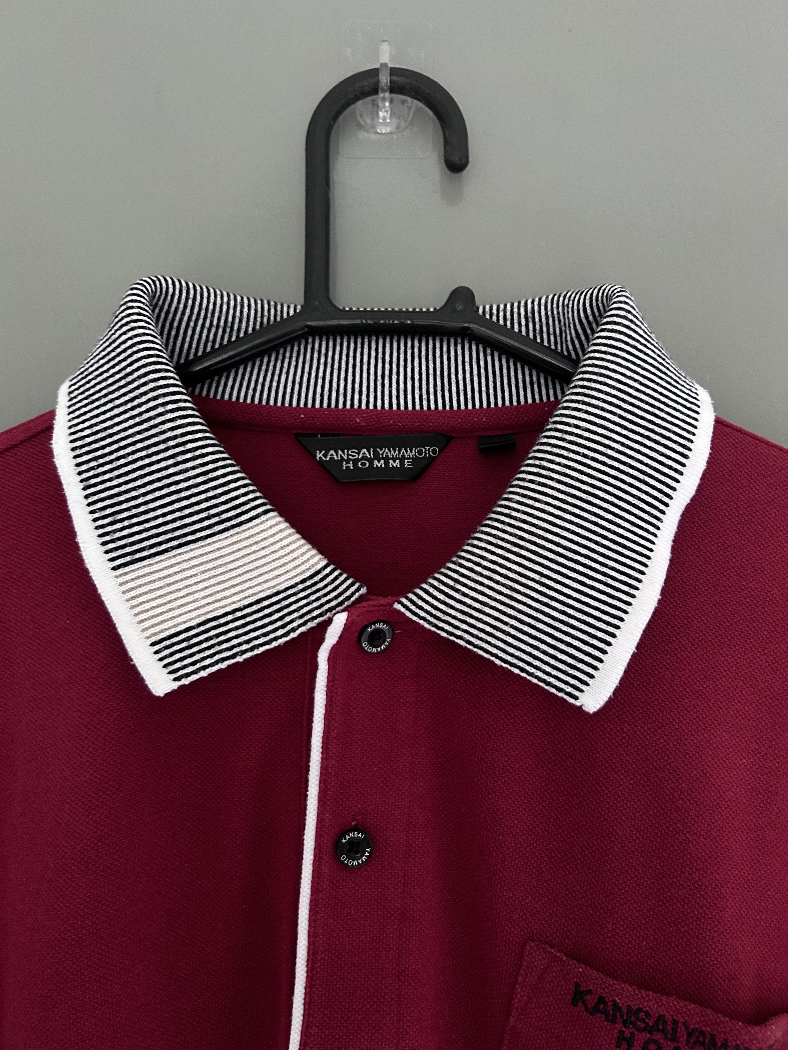 Japanese Brand × Kansai Yamamoto × Vintage Vintage Kansai Yamamoto Homme Polo Shirt Size US XL / EU 56 / 4 - 2 Thumbnail