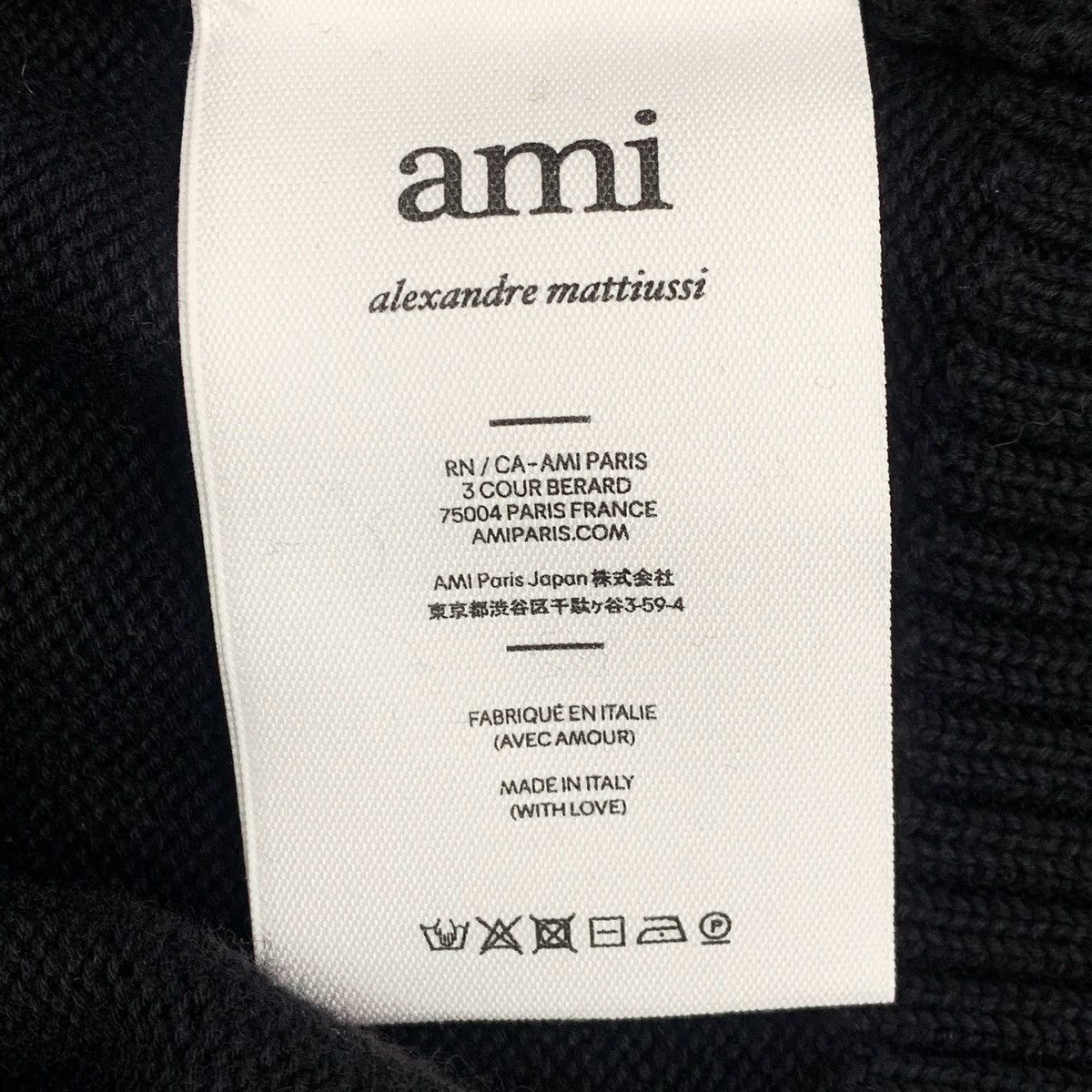 AMI Ami Black Heart Cotton V-neck Sleeveless Knit Vest K26WX Size US L / EU 52-54 / 3 - 7 Thumbnail