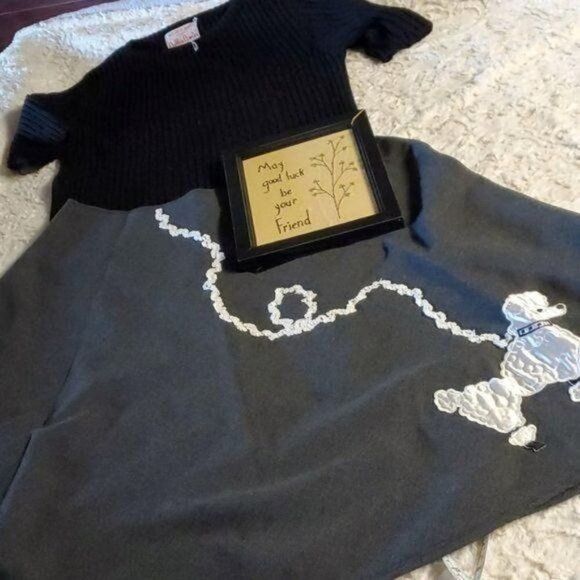 Vintage Bobbie Brooks Vintage Union Tag 100% Orlon Acrylic Black Rib Size L / US 10 / IT 46 - 1 Thumbnail