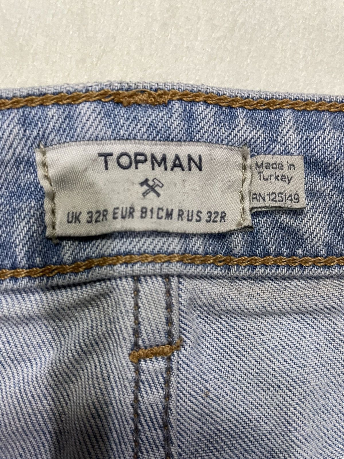 Topman Vintage Topman Skinny Mudwash Ripped Denim Jeans Size US 33 - 10 Thumbnail