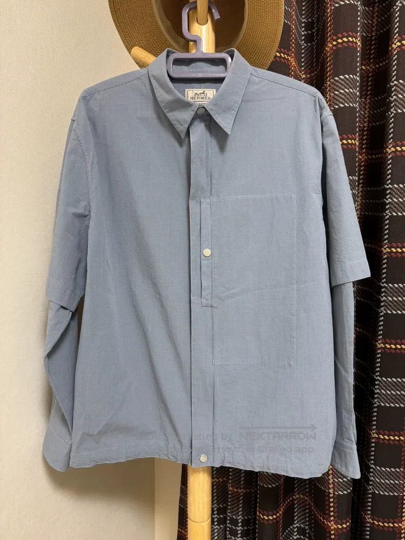 Hermes Hermes Layered Shirt Jacket with Drawstring Hem Size US M / EU 48-50 / 2 - 1 Thumbnail