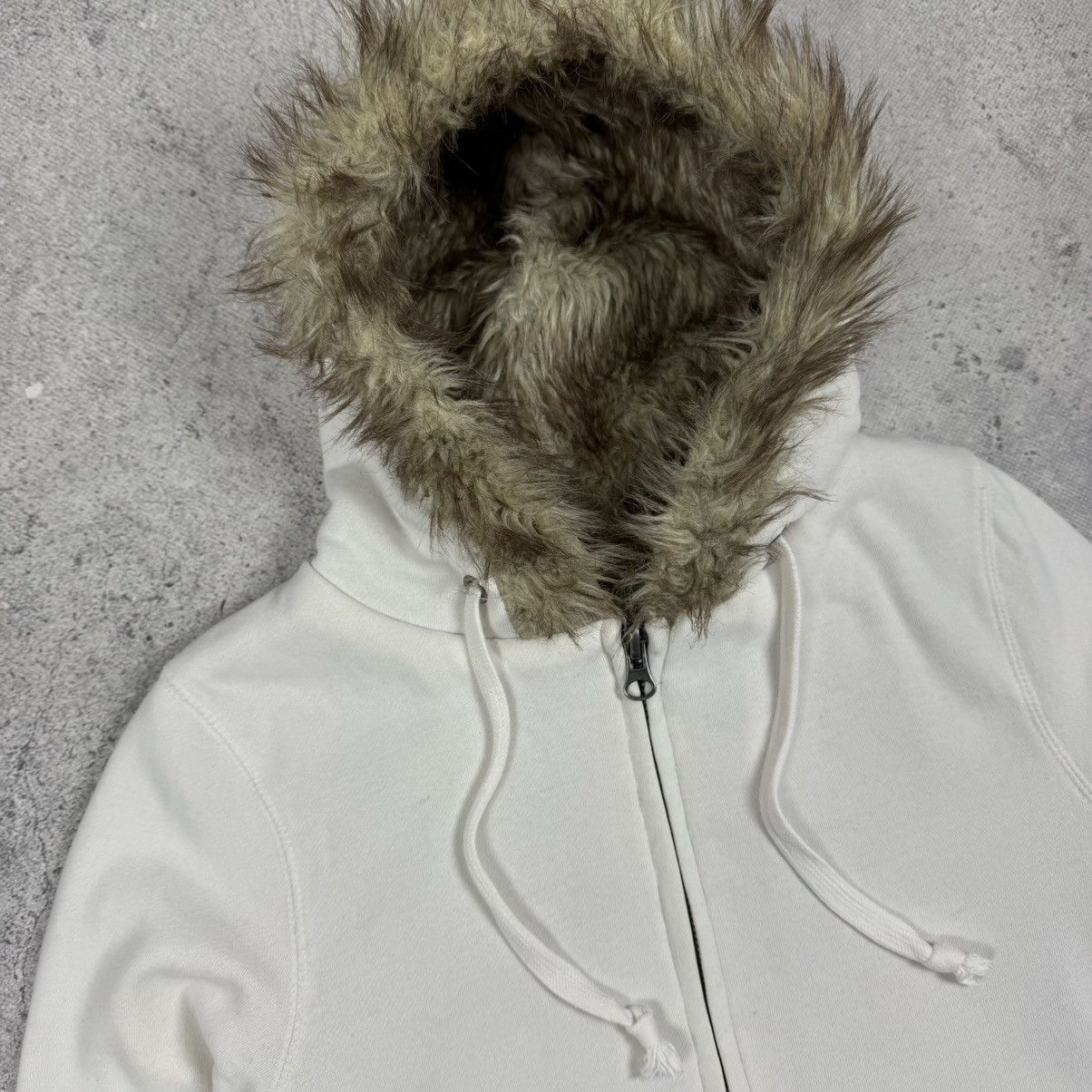 Vintage Japanese Brand Y2K LGB Style Faux Fur Zip Hoodie