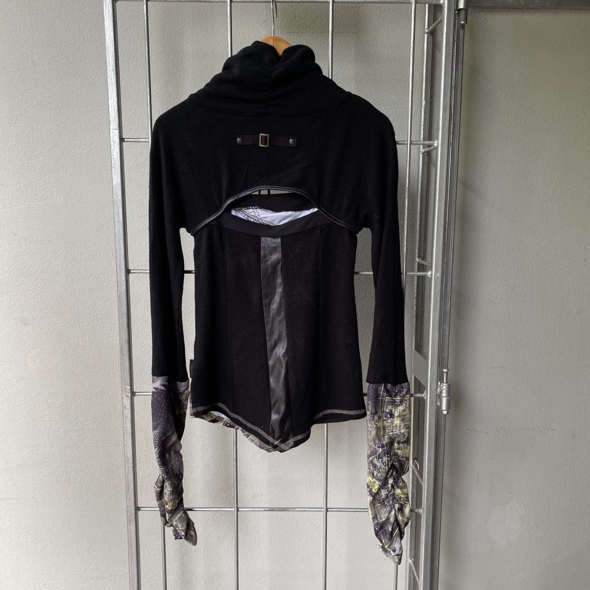 Japanese Brand OZZ CROCE Y2K Punk Black Dragon Print Layered Top Size S / US 4 / IT 40 - 14 Thumbnail