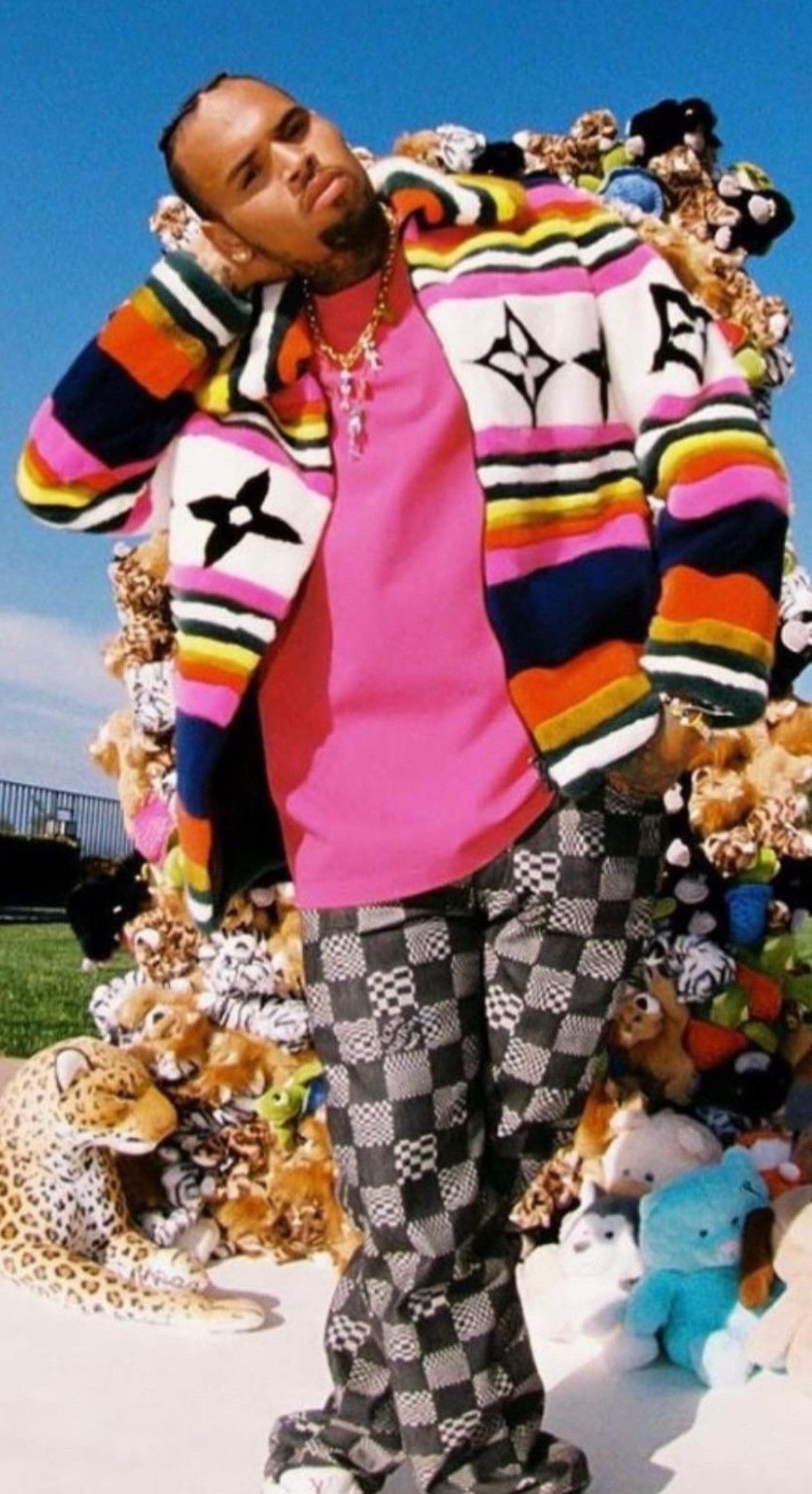 Louis Vuitton Louis Vuitton MultiColor Patchwork Striped Mink Jacket Size L / US 10 / IT 46 - 3 Thumbnail