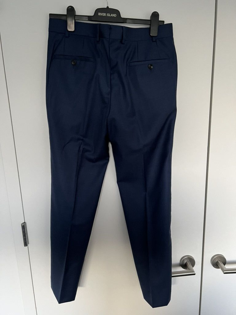 Epaulet Slim Walt Porto Trouser Bright French Blue Size 38R - 2 Thumbnail