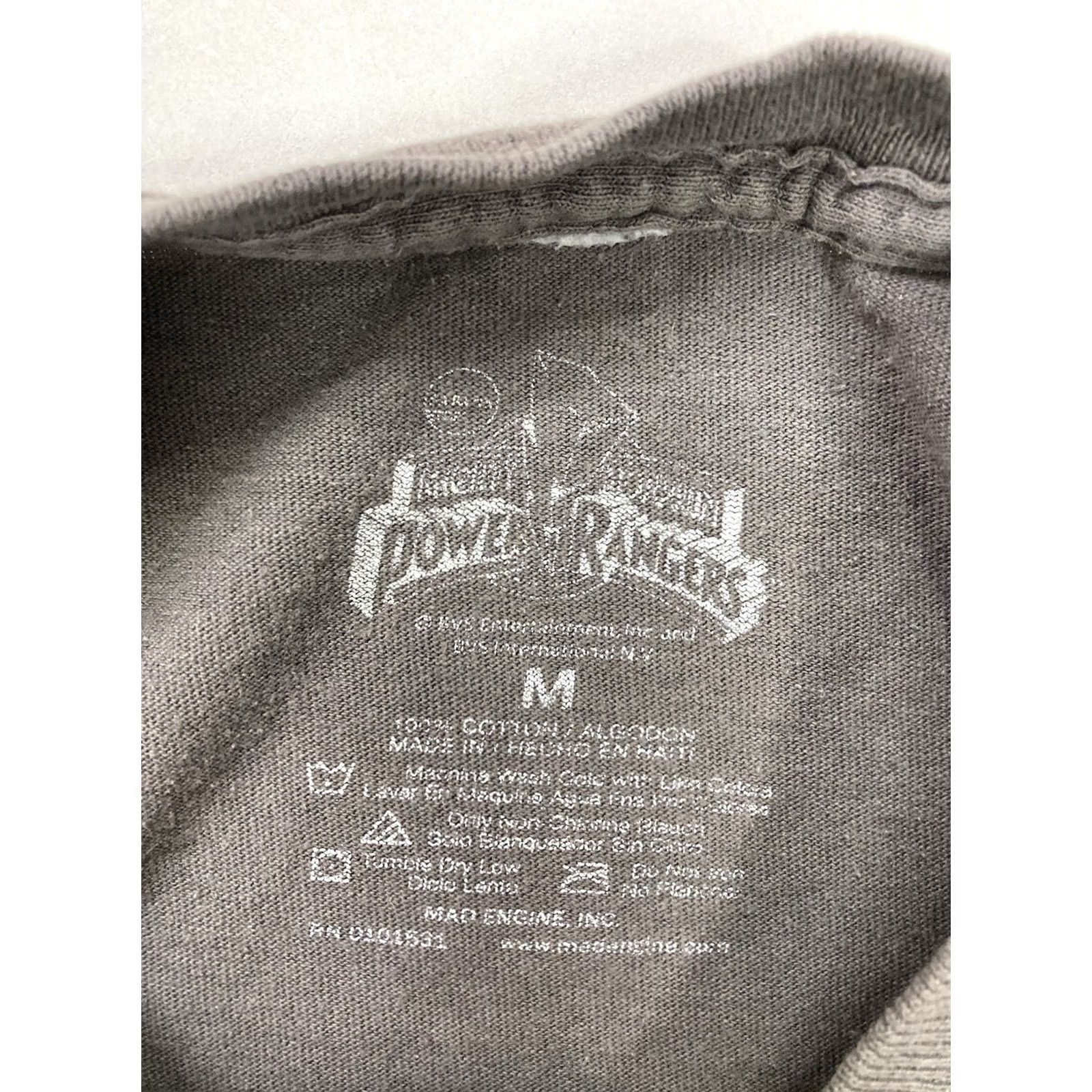 Vintage Power Rangers Graphic T-shirt Men Medium Gray Short Sleeve TV Show Shirt Size US M / EU 48-50 / 2 - 6 Thumbnail