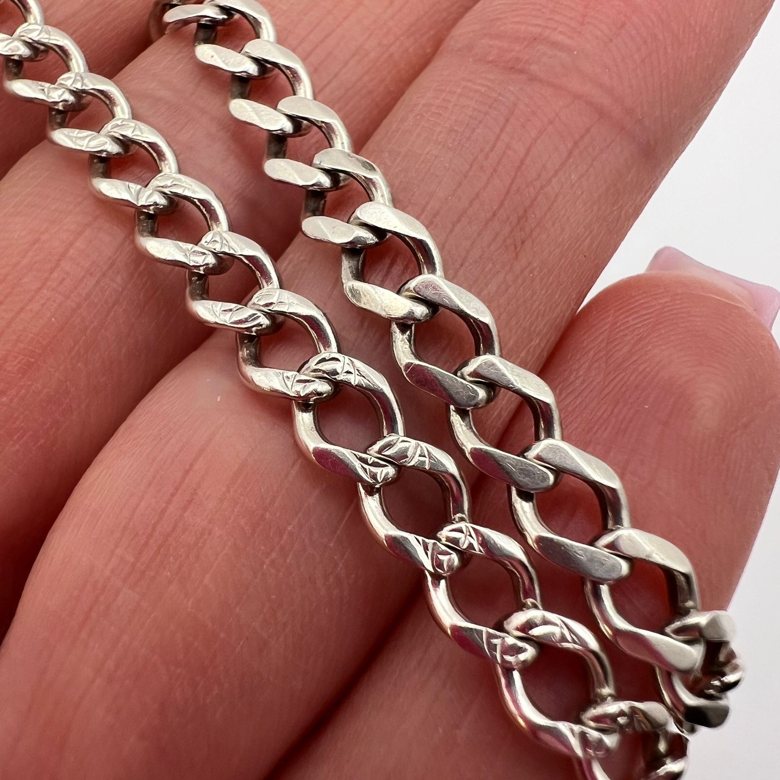 Sterling Silver Vintage Sterling Silver 925 Bracelet Marked Chain 7.1gr Size ONE SIZE - 9 Thumbnail