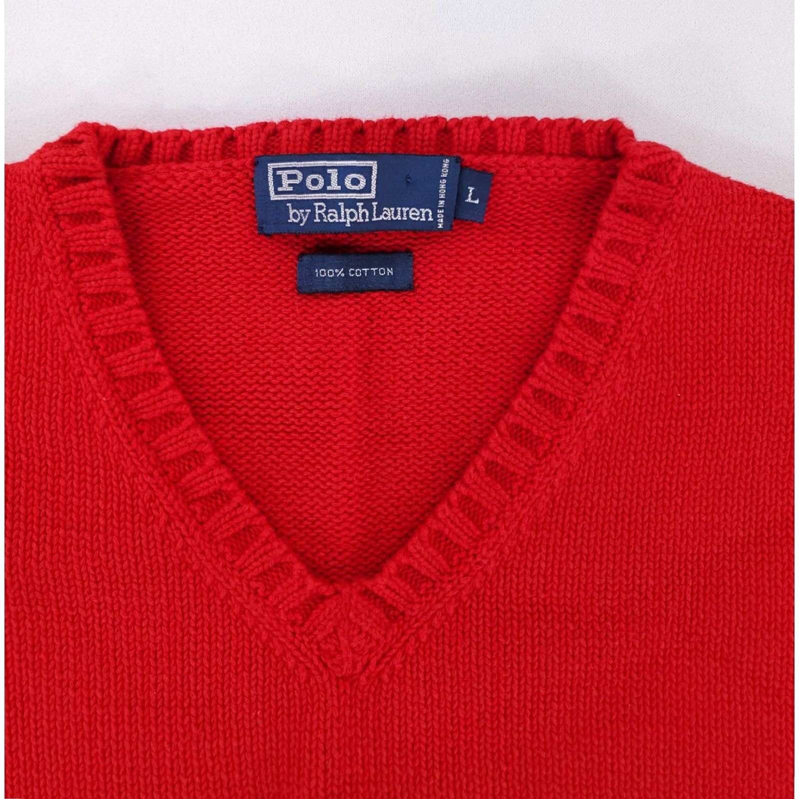 Polo Ralph Lauren Polo Ralph Lauren Sweater Vest V Neck Red Mens L Size US L / EU 52-54 / 3 - 3 Thumbnail