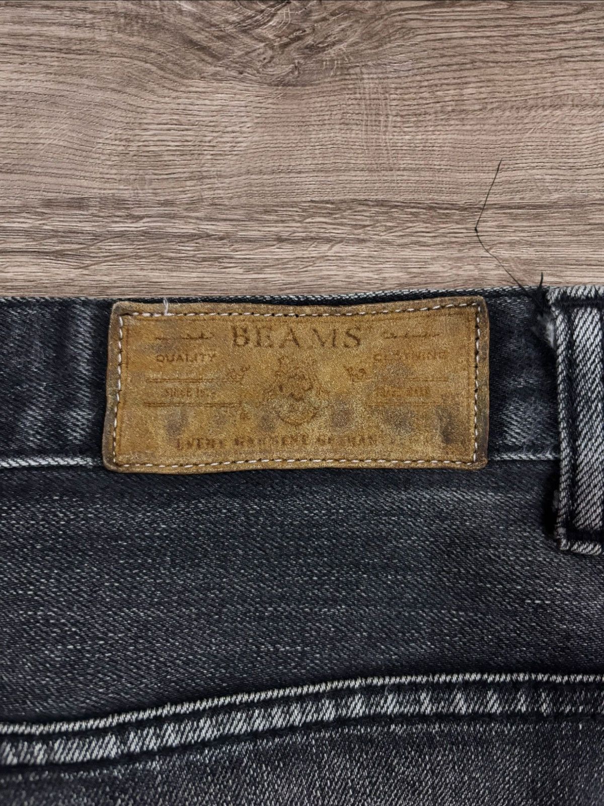 Beams Japan Beams Japan Black Wash Cropped Jeans Size 31" - 7 Thumbnail