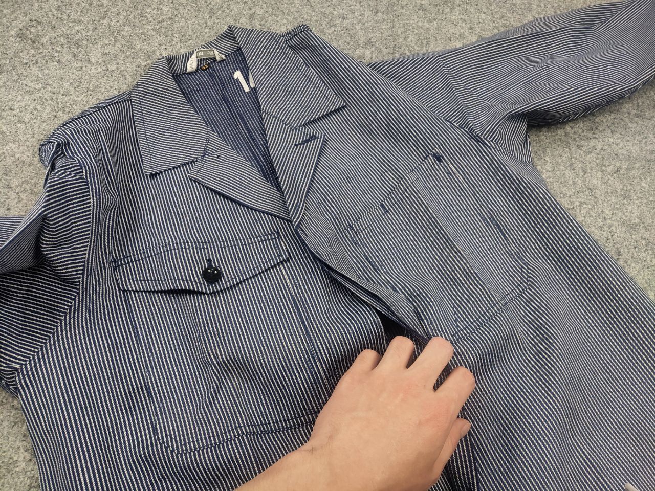Vintage Marsum Vintage Hickory Stripe French Chore Works Jacket Size US L / EU 52-54 / 3 - 9 Thumbnail