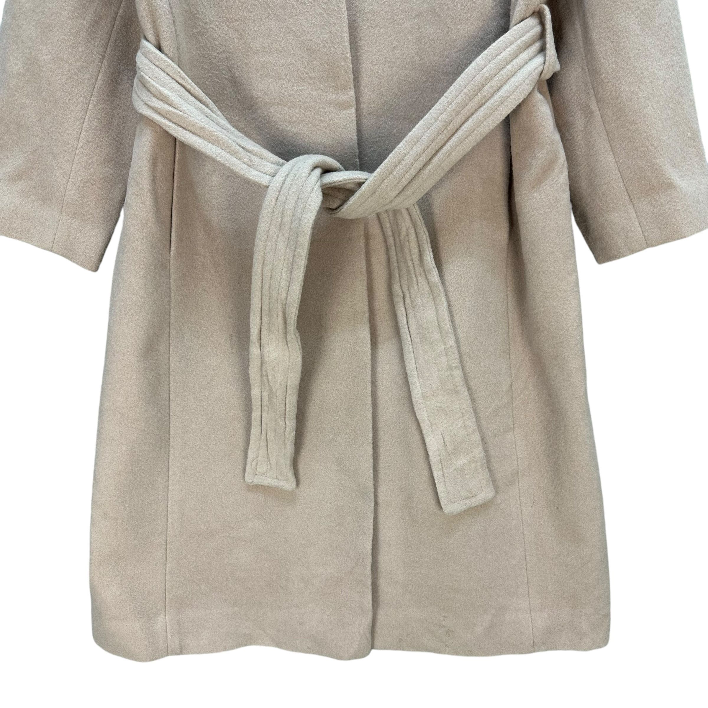 Japanese Brand SNIDEL Wool Nylon Cashmere Belted Long Coat #A69-1670 Size L / US 10 / IT 46 - 3 Thumbnail