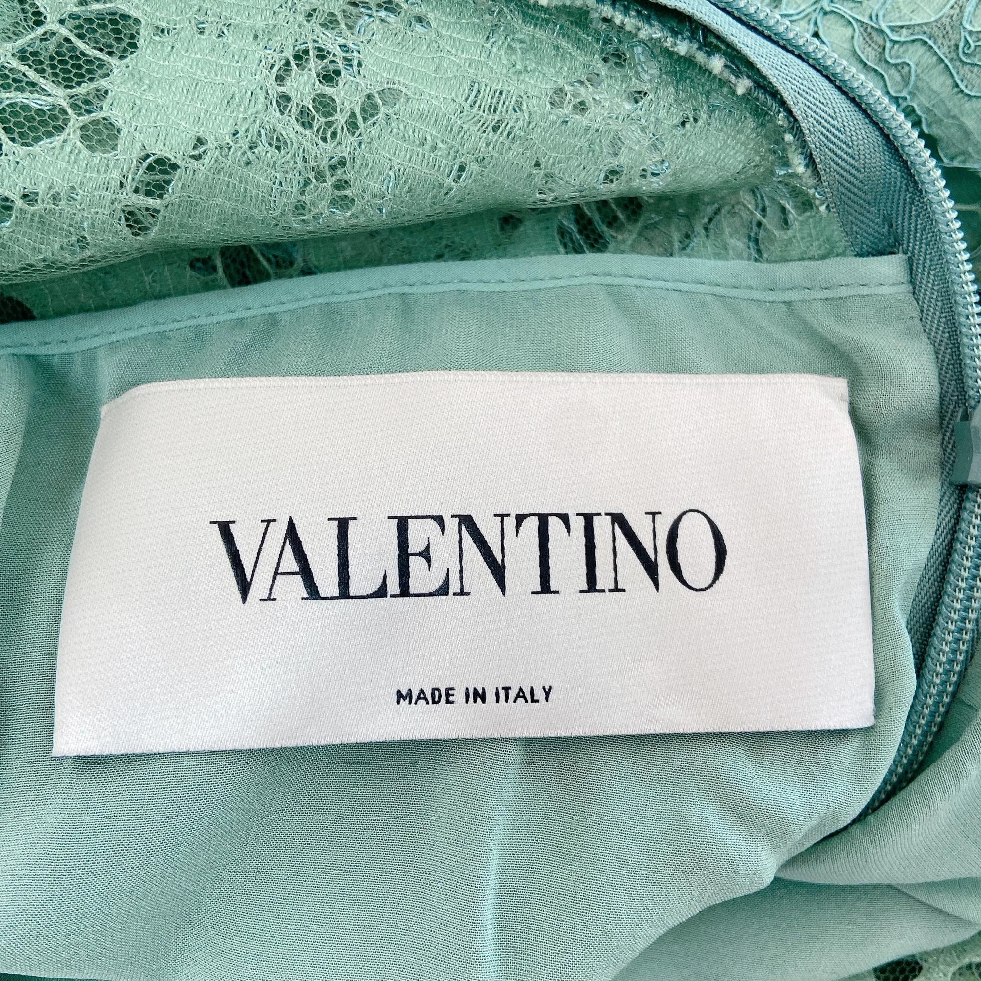 Valentino VALENTINO Green Lace Dress 40 Size S / US 4 / IT 40 - 5 Thumbnail