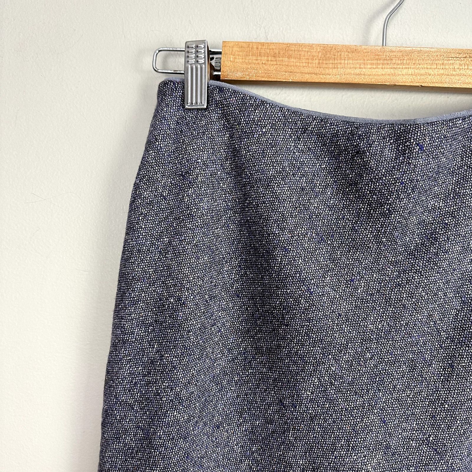 Brooks Brothers Purple Blue Tweed Pencil Skirt Wool Silk 4 4P P4 SP PS Size 27" / US 4 / IT 40 - 3 Thumbnail