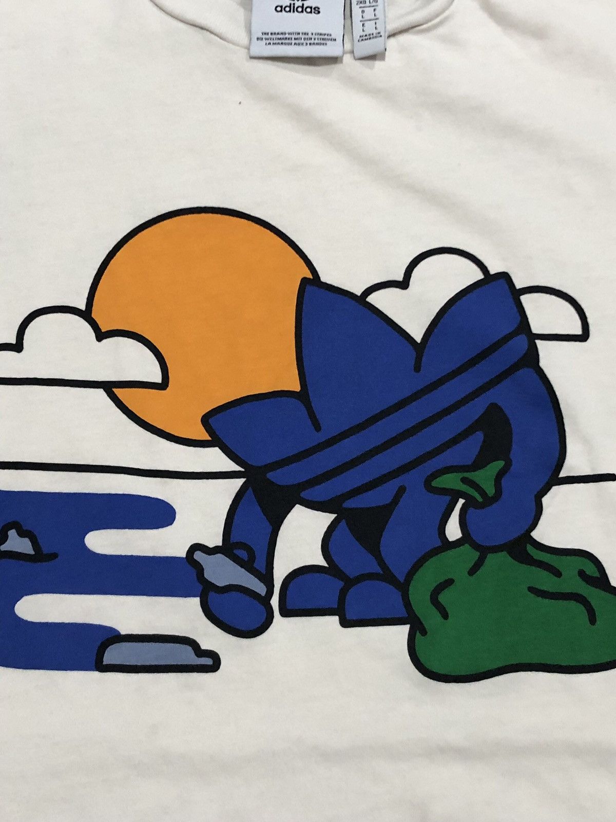Adidas adidas Trefoil Clean the Earth Tee Size US L / EU 52-54 / 3 - 2 Thumbnail