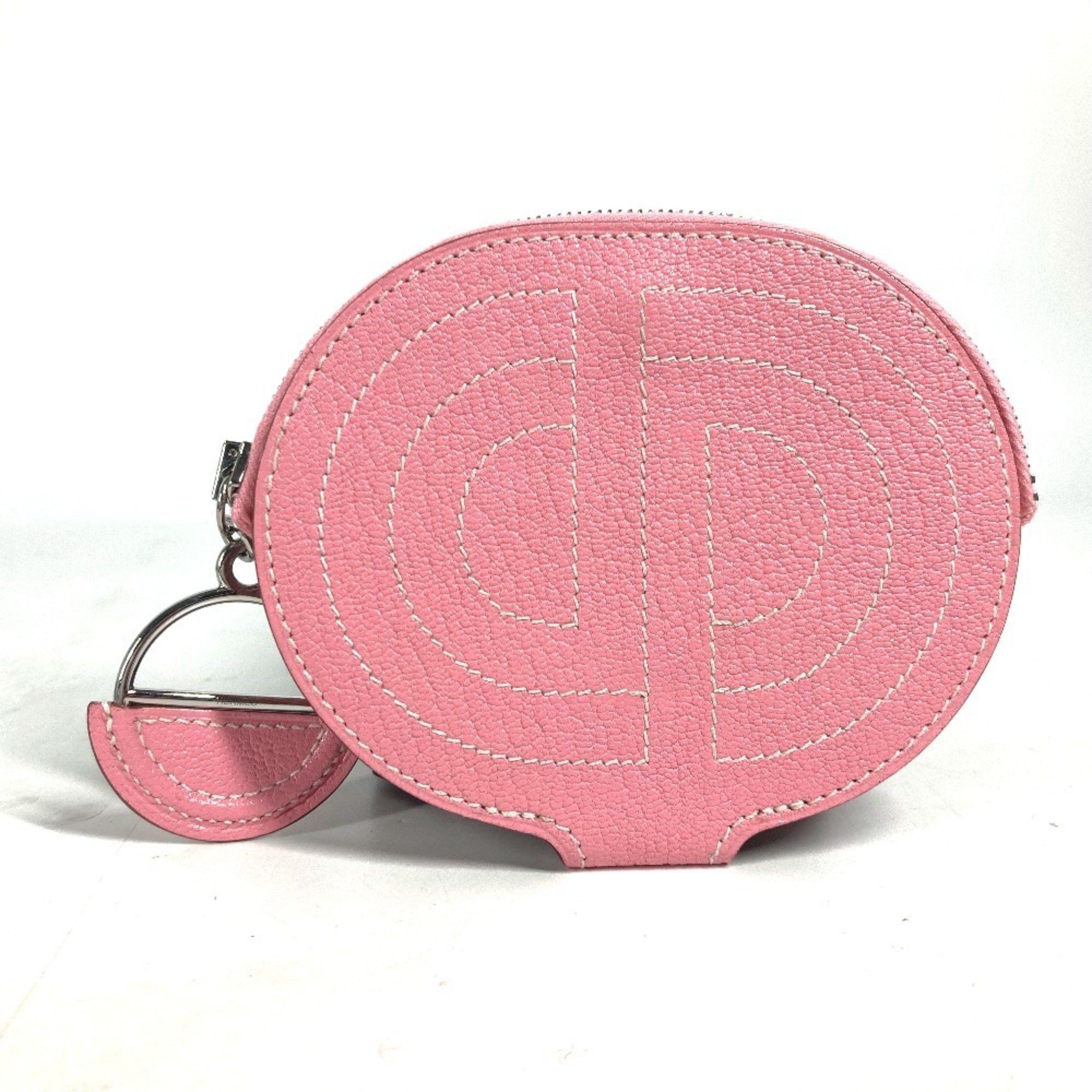 Hermes In The Loop Wallet Coin Purse Wallet/coin Case Chevre Women's Rose Confetti Pink