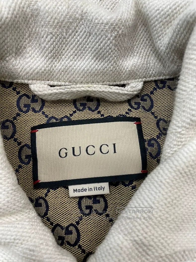 Gucci Gucci White, red and blue striped stitching, full print, f Size US S / EU 44-46 / 1 - 4 Thumbnail