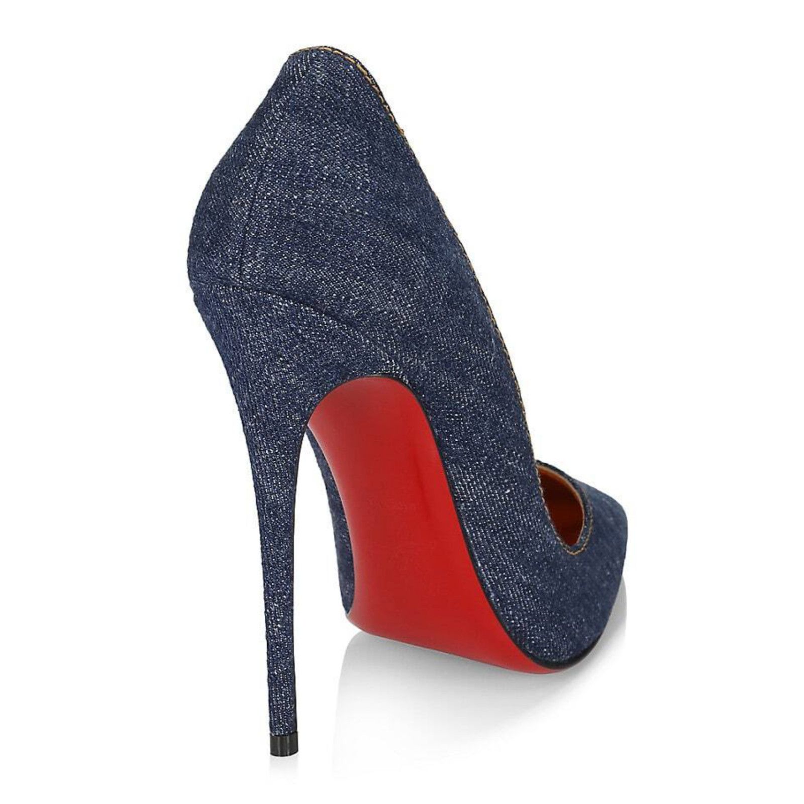 Christian Louboutin Christian Louboutin So Kate 120 Blue Denim Saba Gold Size US 5.5 / IT 35.5 - 10 Thumbnail