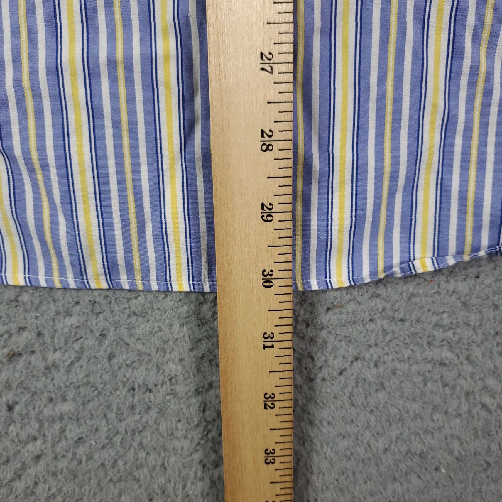 Ralph Lauren Ralph Lauren Shirt Mens 17 Blue Striped Classic Fit Dress Button-Up Long Sleeve Cotton Dress Shirt 17in Neck Blue Mens Regular 90s Classic Size 46R - 5 Thumbnail