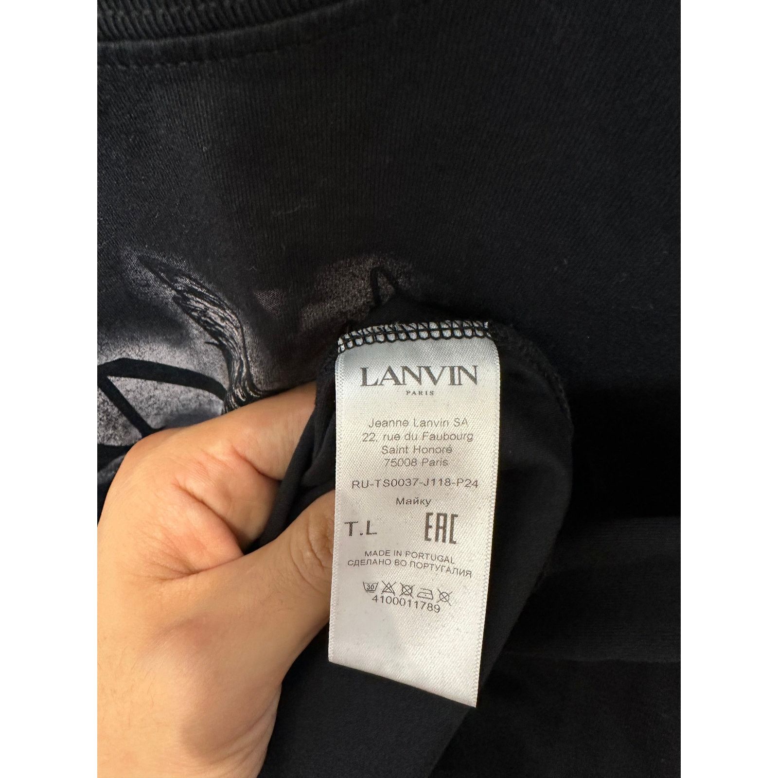 Lanvin Lanvin x Future Tee Black Eagle New With Tags Large Size US L / EU 52-54 / 3 - 5 Thumbnail