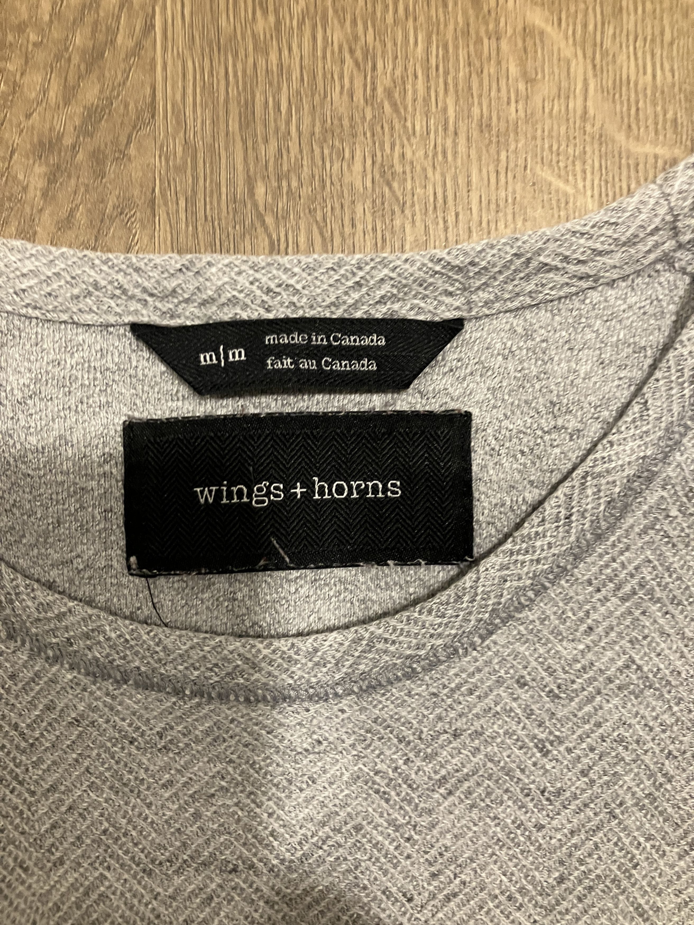 Wings + Horns Herringbone Long Sleeve Tee Size US M / EU 48-50 / 2 - 2 Thumbnail