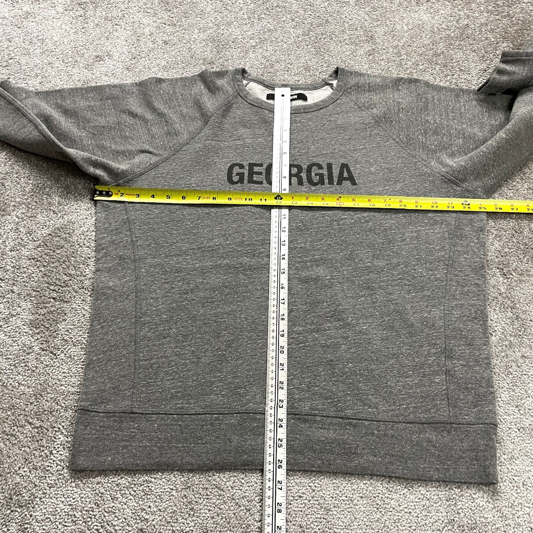 Logo 7 Baldwin Terry Pullover Crew Sweatshirt Womens XXL 2XL Heather BLDWN Georgia Logo Size XXL / US 16-18 / IT 52-54 - 4 Thumbnail