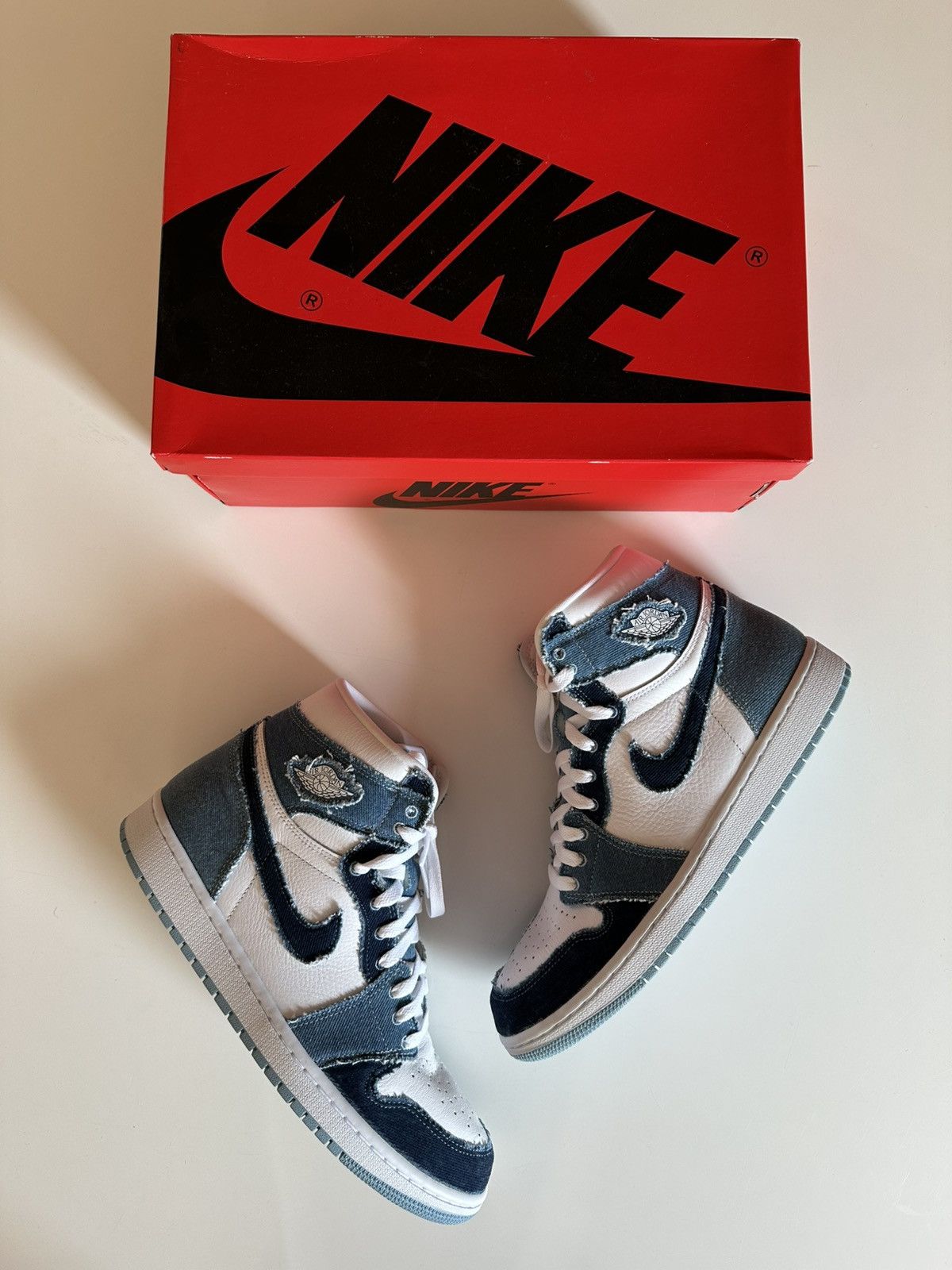 Jordan Brand Jordan 1 Hi Retro Denim ✂️CUT✂️ Size US 10.5 / EU 43-44 - 2 Thumbnail