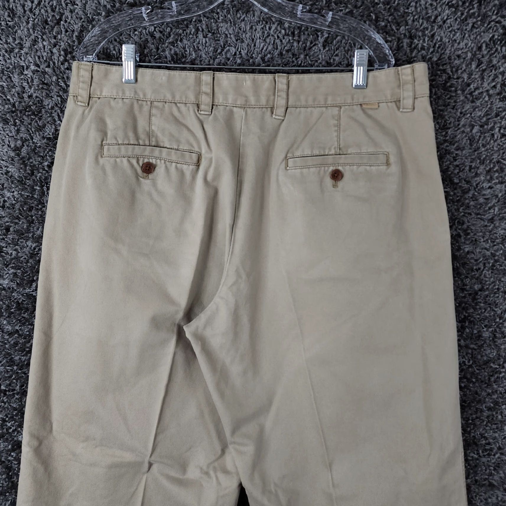 Izod IZOD Mens Beige Straight Leg Chino Pants Size 38x32 Size US 38 / EU 54 - 7 Thumbnail