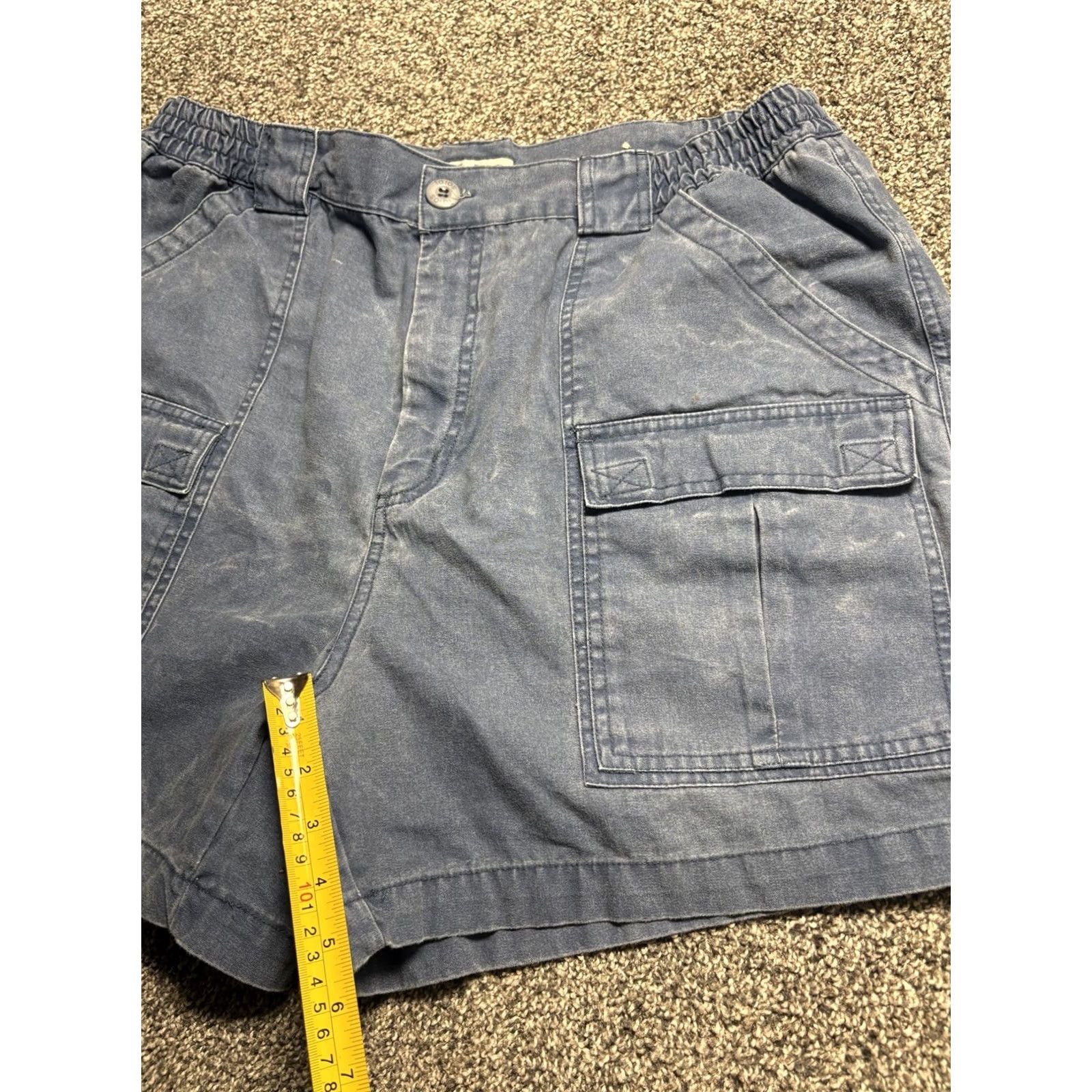 Vintage Talos Cargo Shorts 40 Utility Pockets Khaki Cotton Outdoor Casual Blue - Vintage Size US 40 / EU 56 - 7 Thumbnail