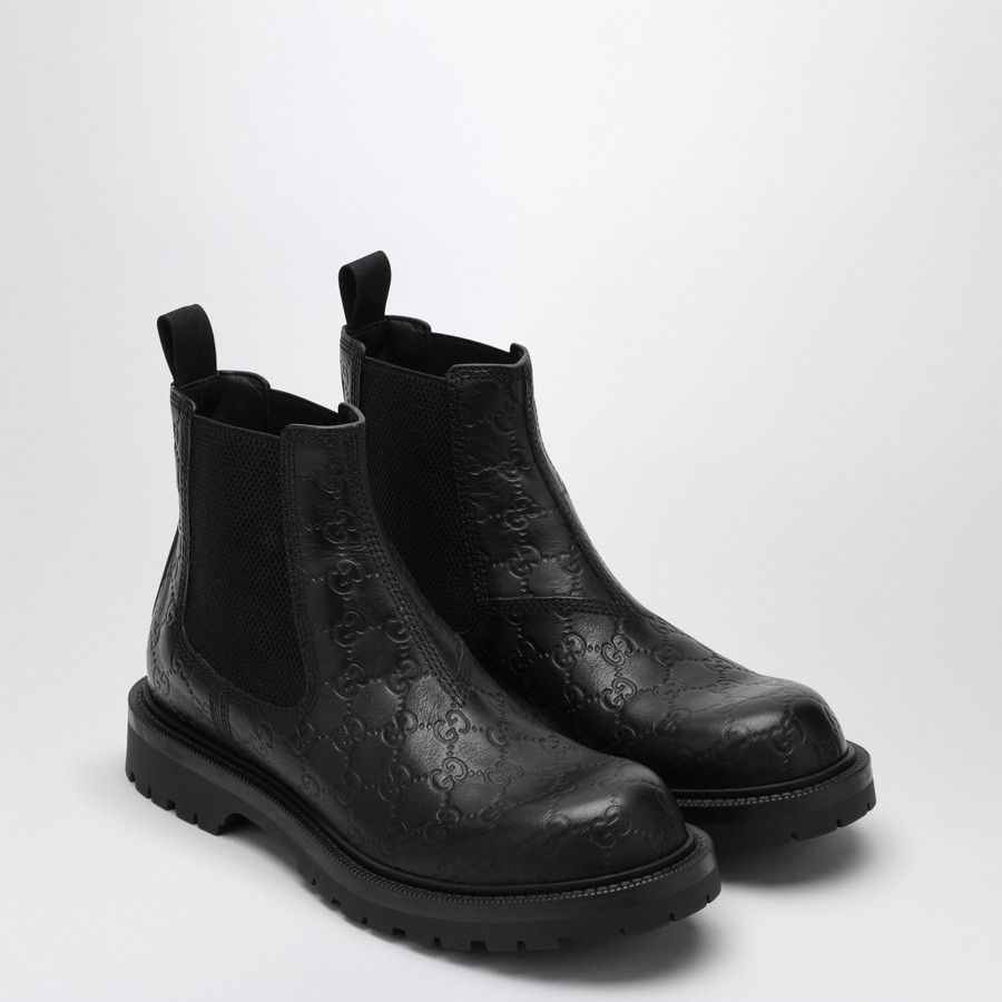 Gucci o1d2blof0525 Leather Ankle Boots in Black Size US 9.5 / EU 42-43 - 3 Thumbnail