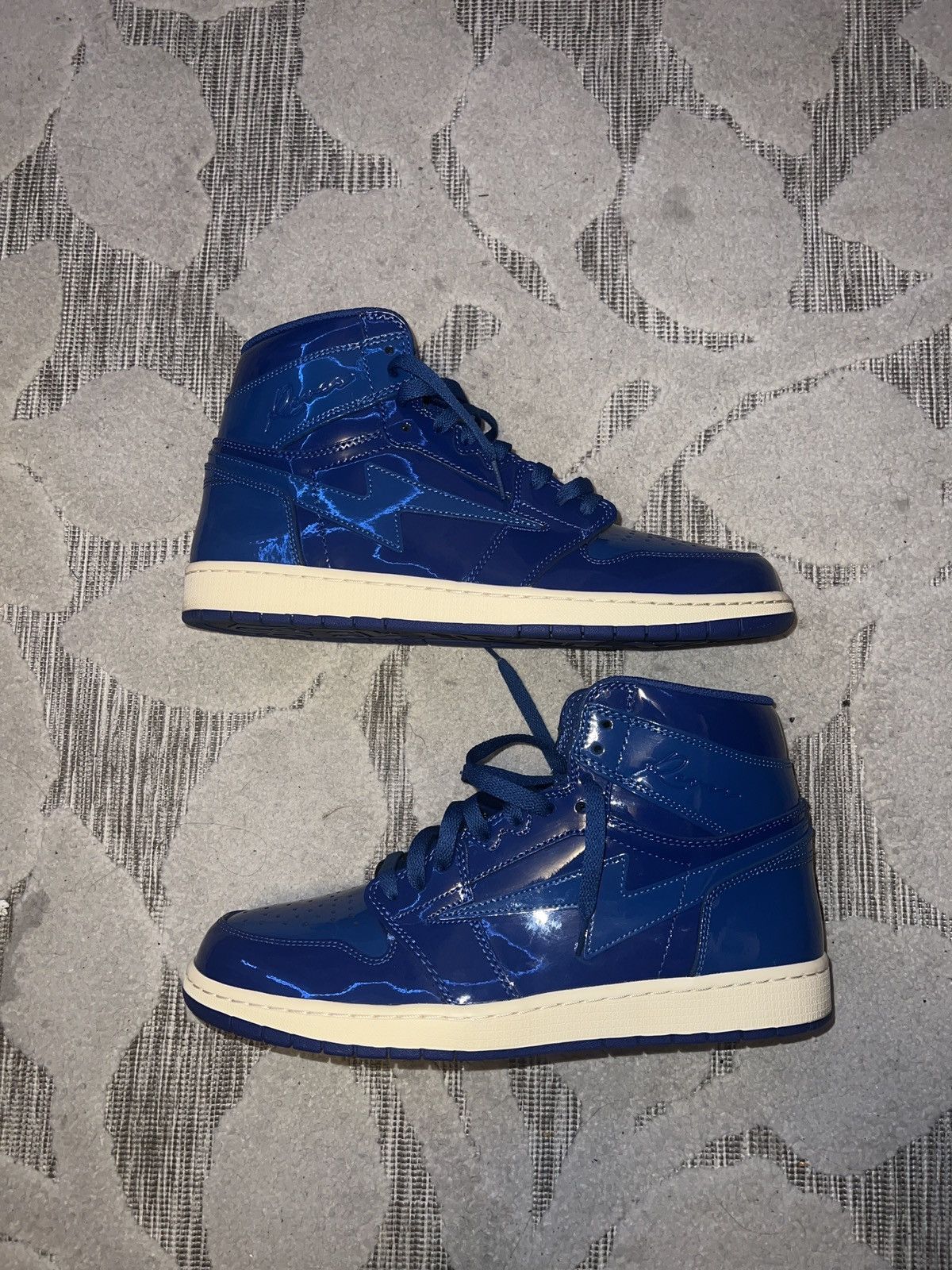 image of Reves Paris Air Kiy Patent Blueberry (Colbalt/midnight Blue) Shoes, Men's (Size 13)