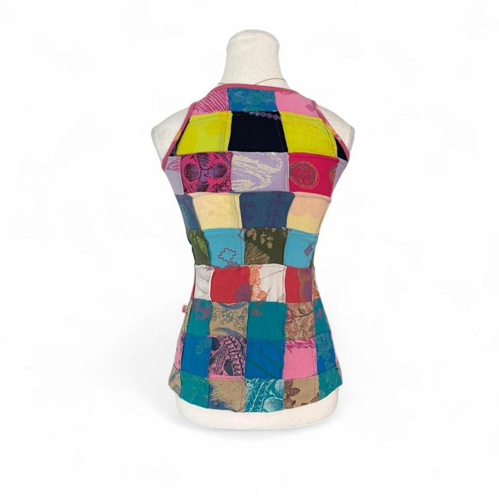 Other Juana de Arco 2000s patchwork artsy tank top floral size m Size M / US 6-8 / IT 42-44 - 2 Thumbnail