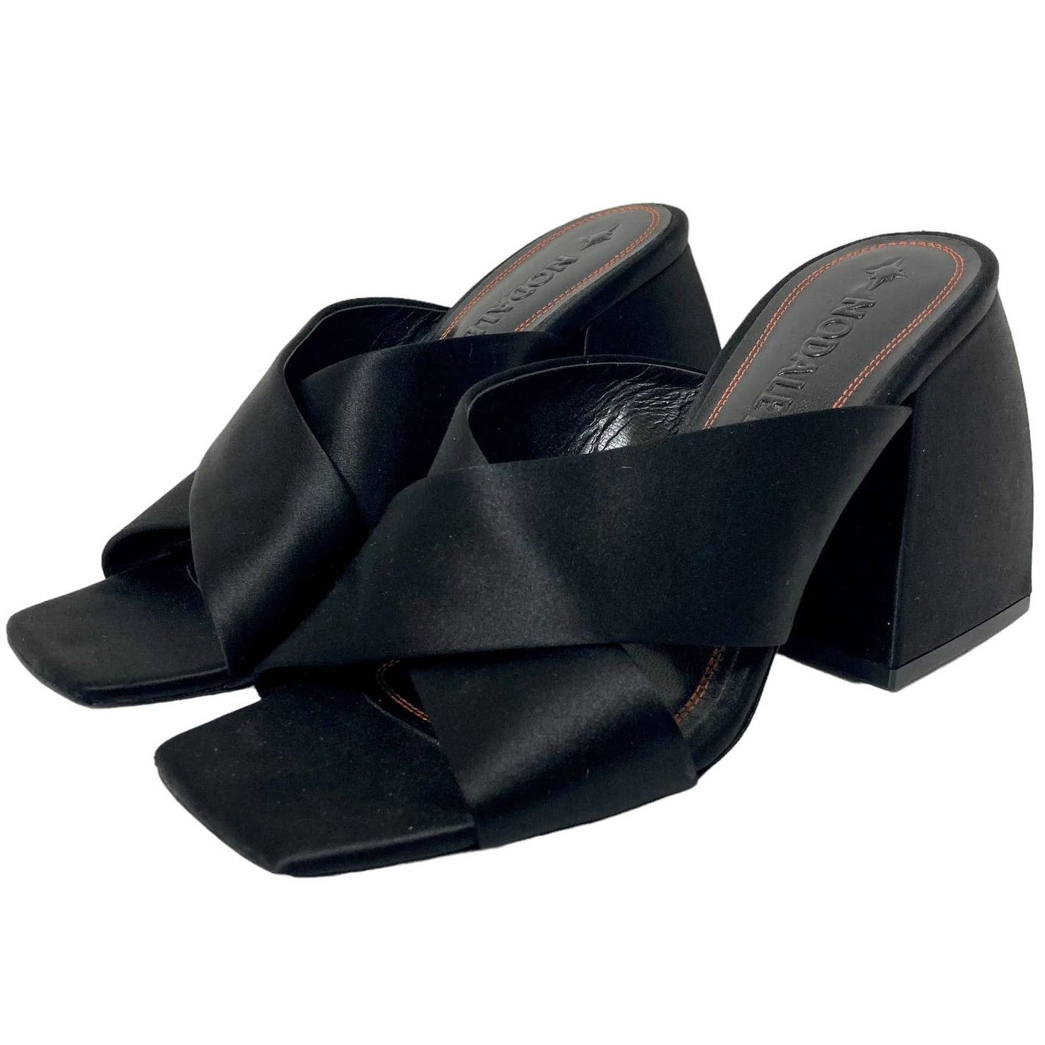 Nodaleto Nodaleto Bulla Banks Block Heel Sandals EU sz38 black satin Size US 8 / IT 38 - 12 Thumbnail