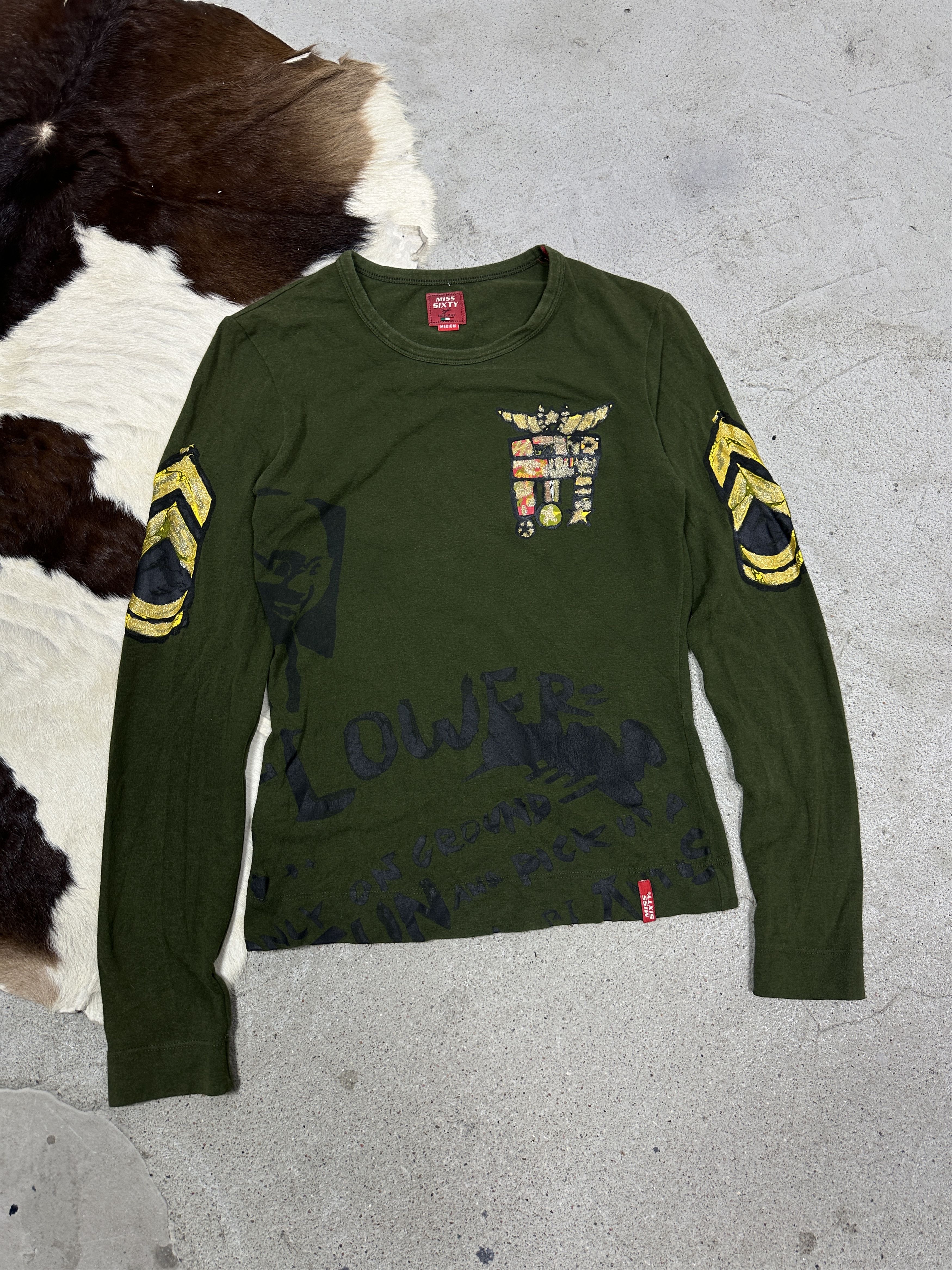Miss Sixty Vintage Gorpcore Designer Miss Sixty Military Longsleeve 00s Size M / US 6-8 / IT 42-44 - 4 Thumbnail