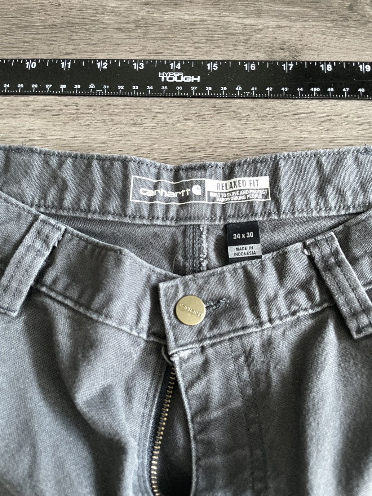 Carhartt Carhartt Double-Knee “Relaxed Fit” Grey Denim (Sz.34 x 30) Size US 34 / EU 50 - 2 Thumbnail