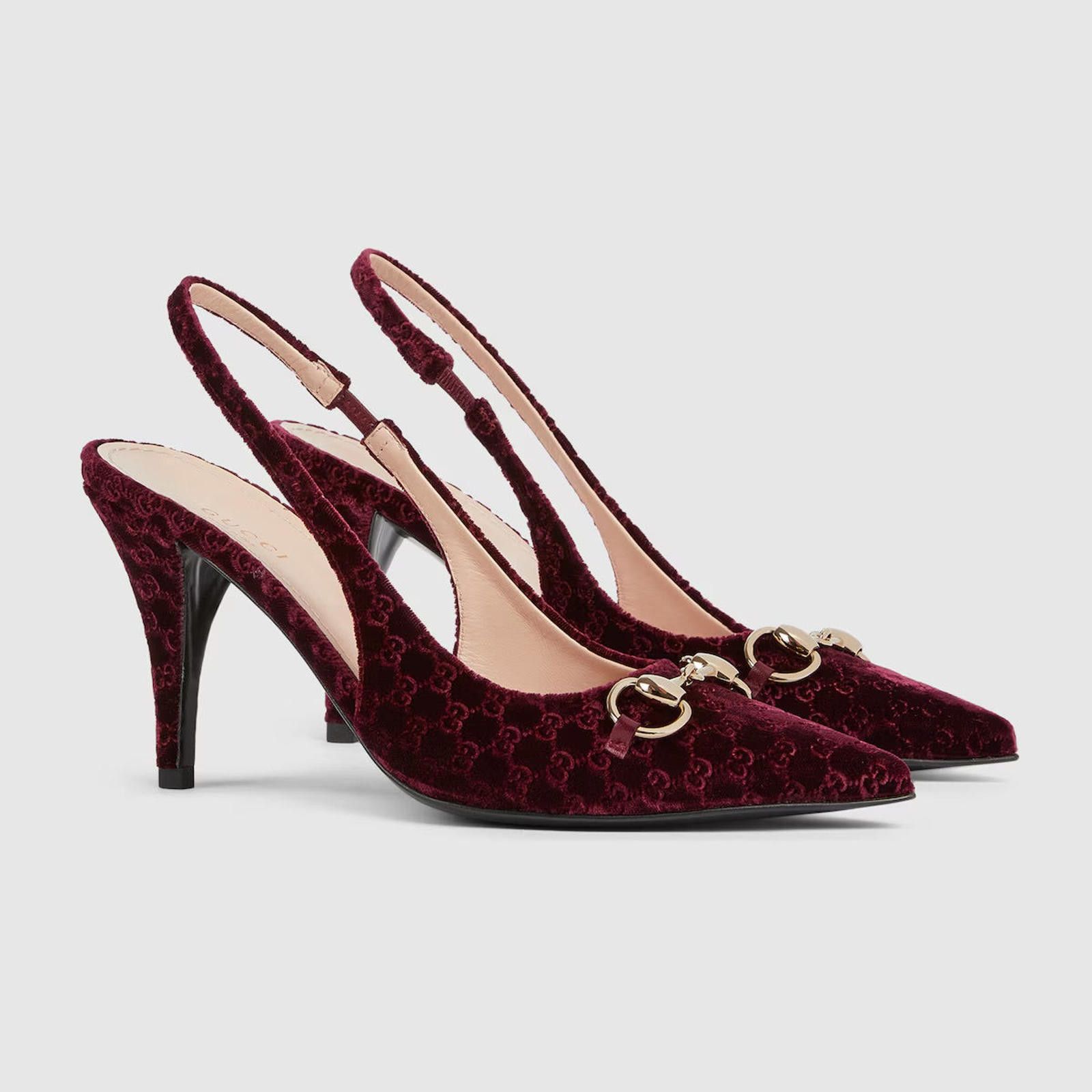 Gucci Gucci Horsebit GG Suede Slingback Pumps Size US 7.5 / IT 37.5 - 3 Thumbnail